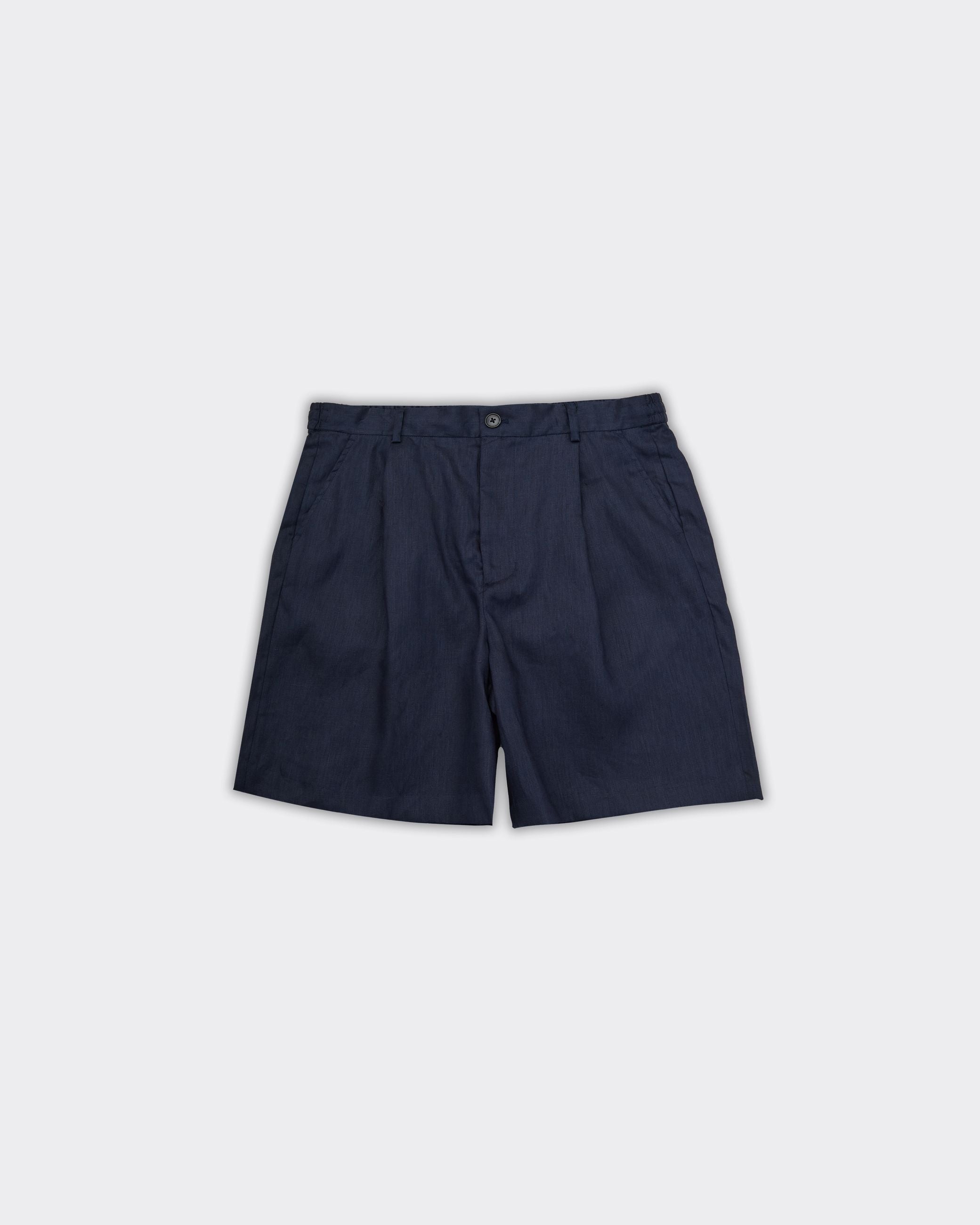 Bermuda Wyatt Loose Linen Blu