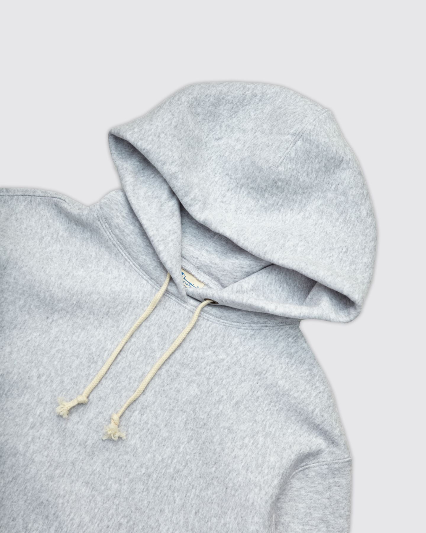 Felpa Con Cappuccio Reverse Weave Grigia