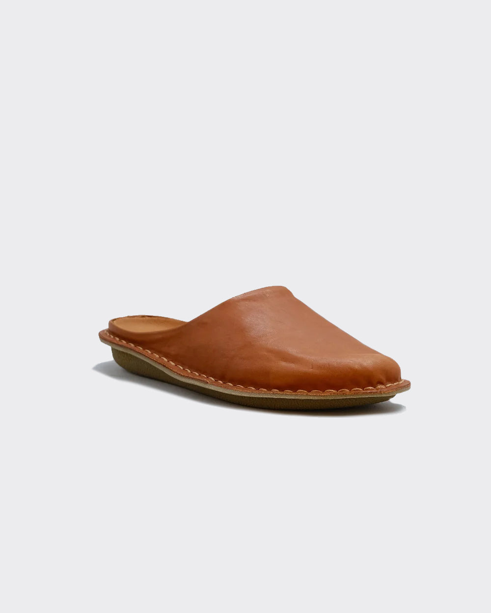 Ciabatta Roma Leather Cognac Brown