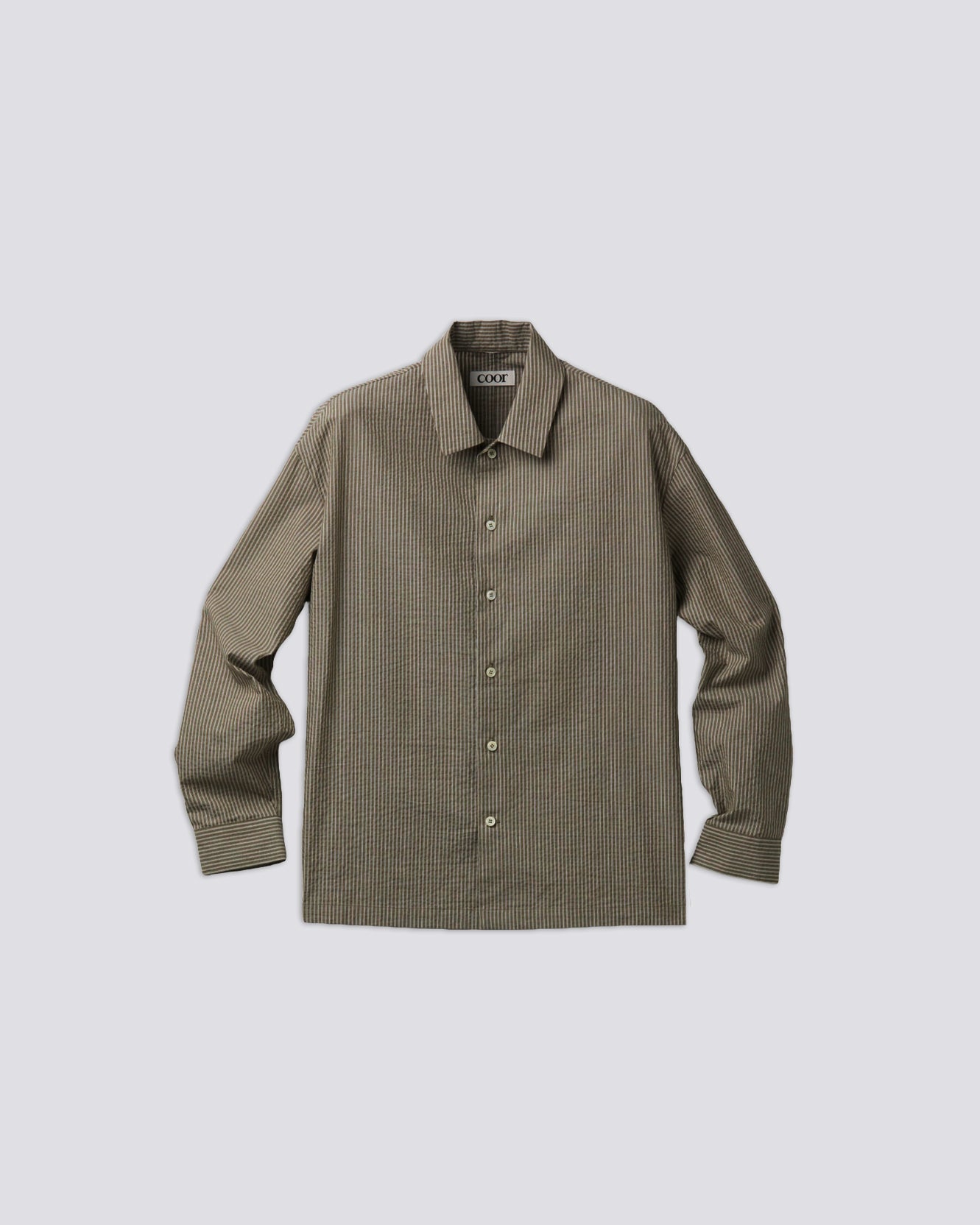 Camicia Louge Stripe Cotton Khaki