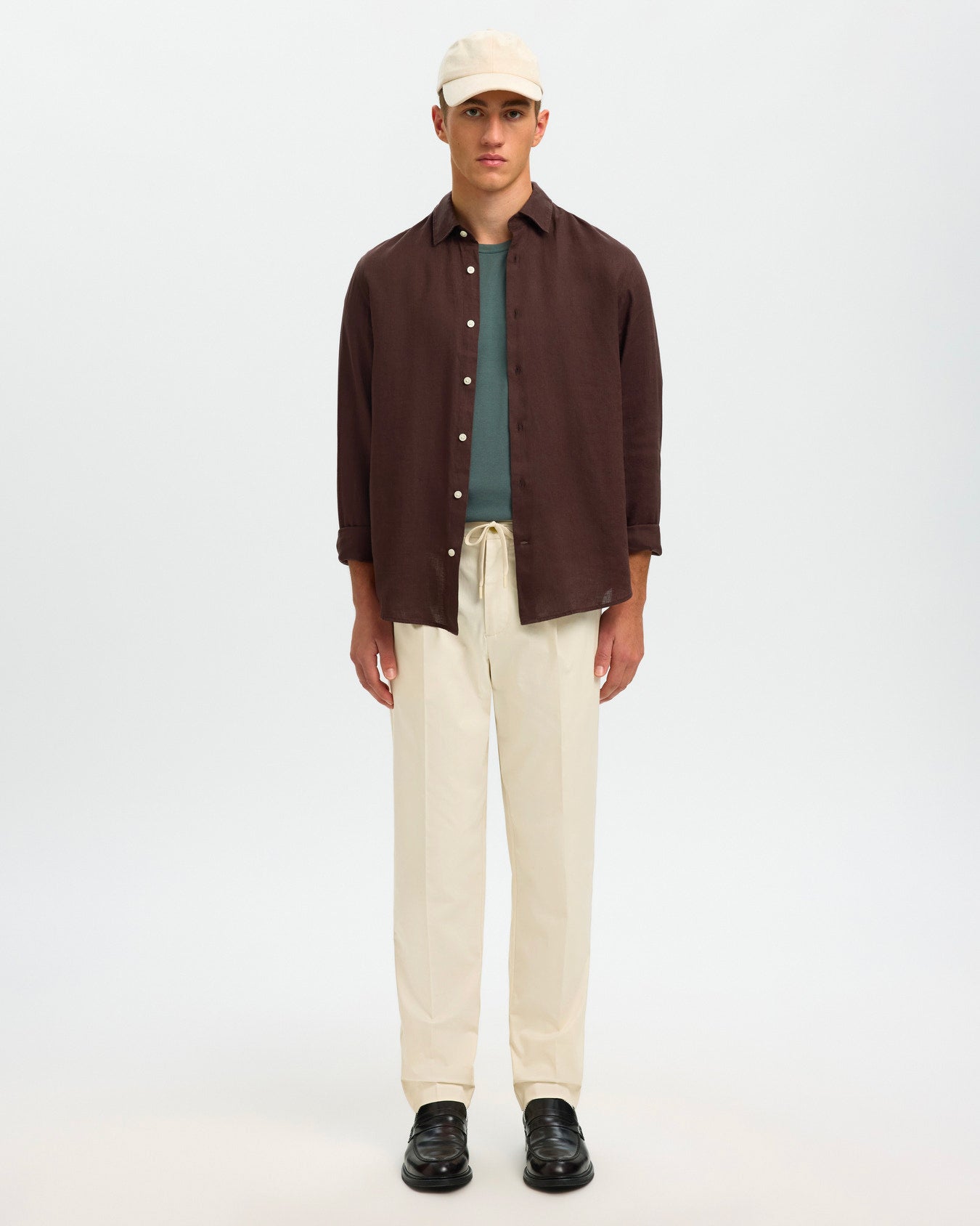 Pantaloni Leroy Pleat Reg Tape Birch