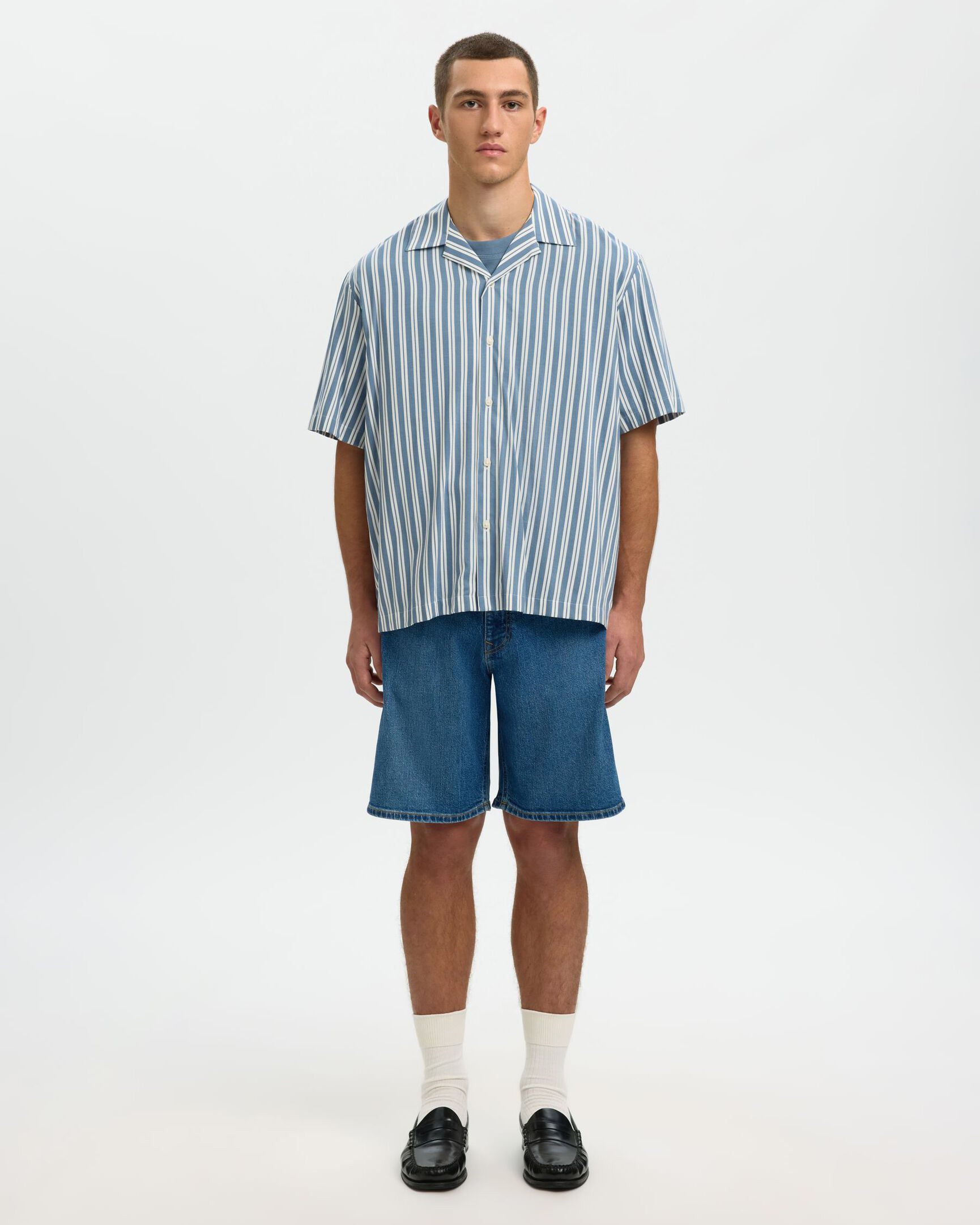 Camicia Ss Relax Air MIx Blue Mirage