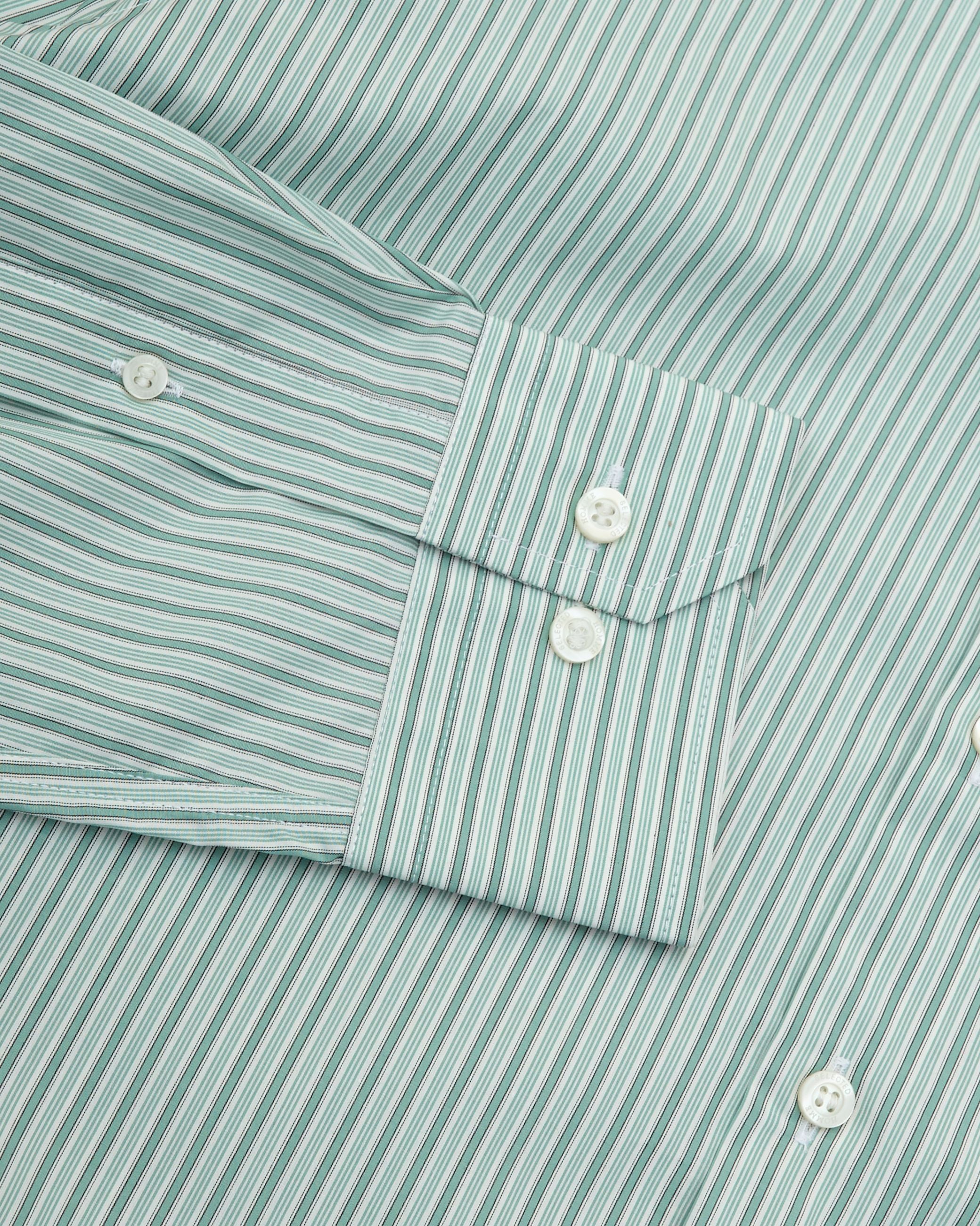 Camicia Poplin Spread Stripes Verde