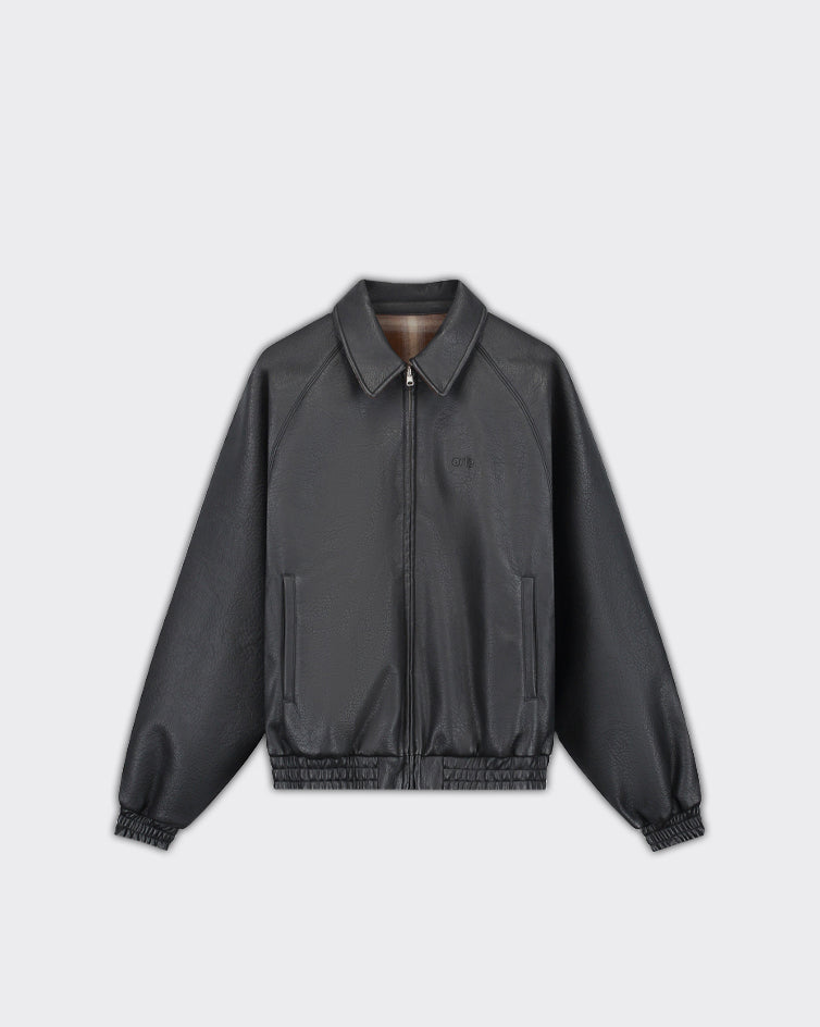 Giacca Reversible Leather Uniform Nera