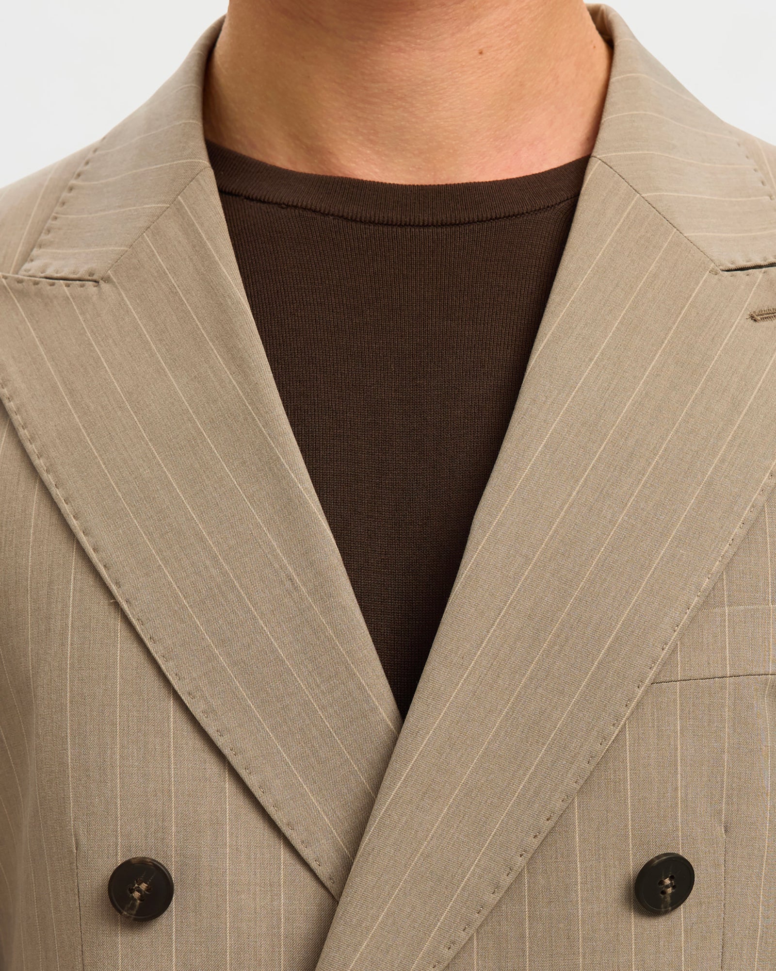 Blazer Slim Flex Pinstriped Sand