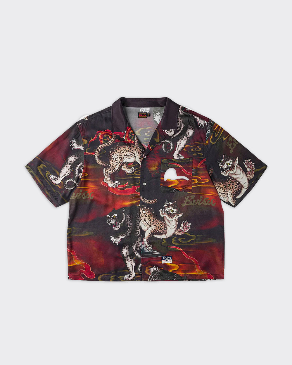 Camicia Leopard Allover Nera