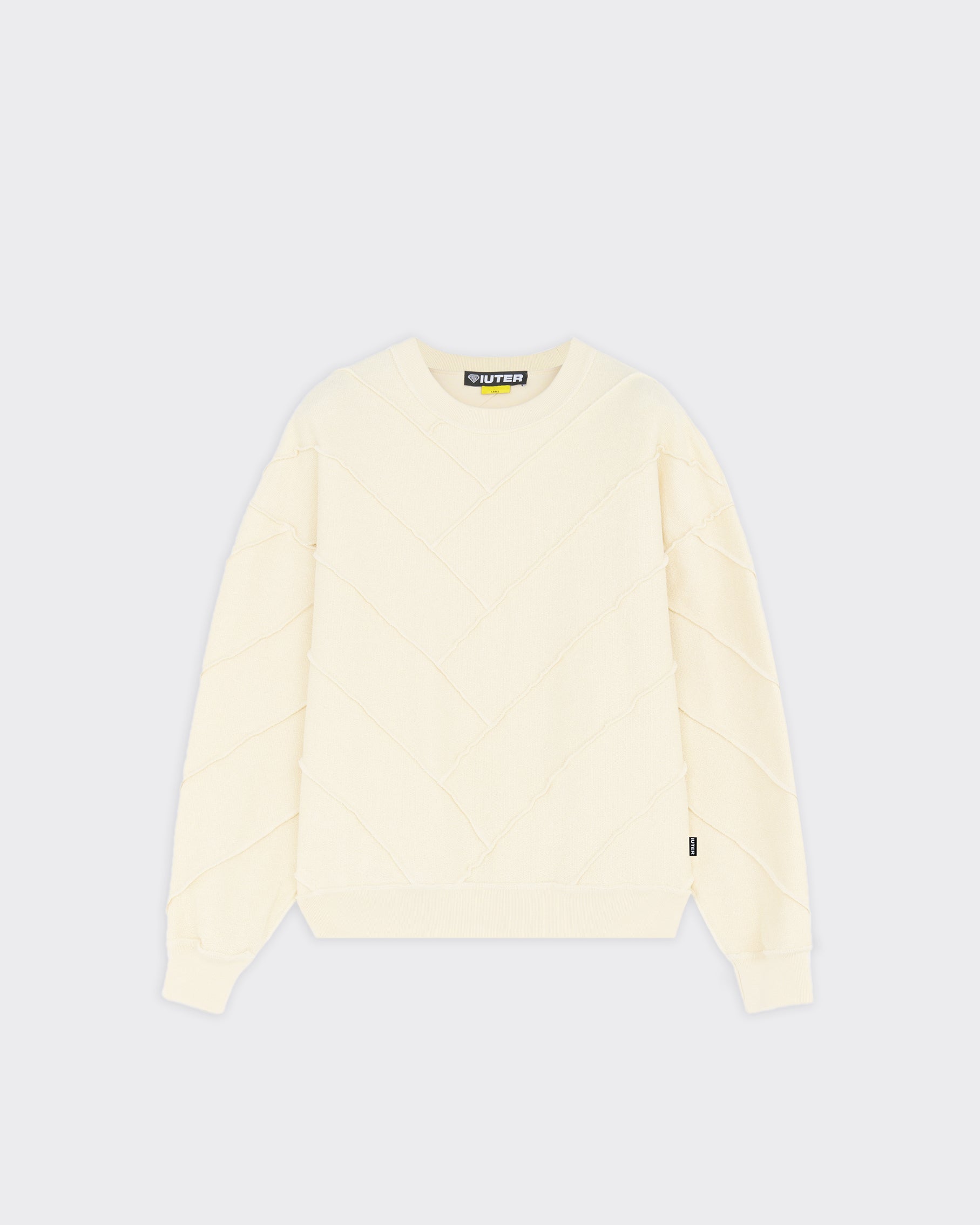Crewneck Parquet Reverse Avorio