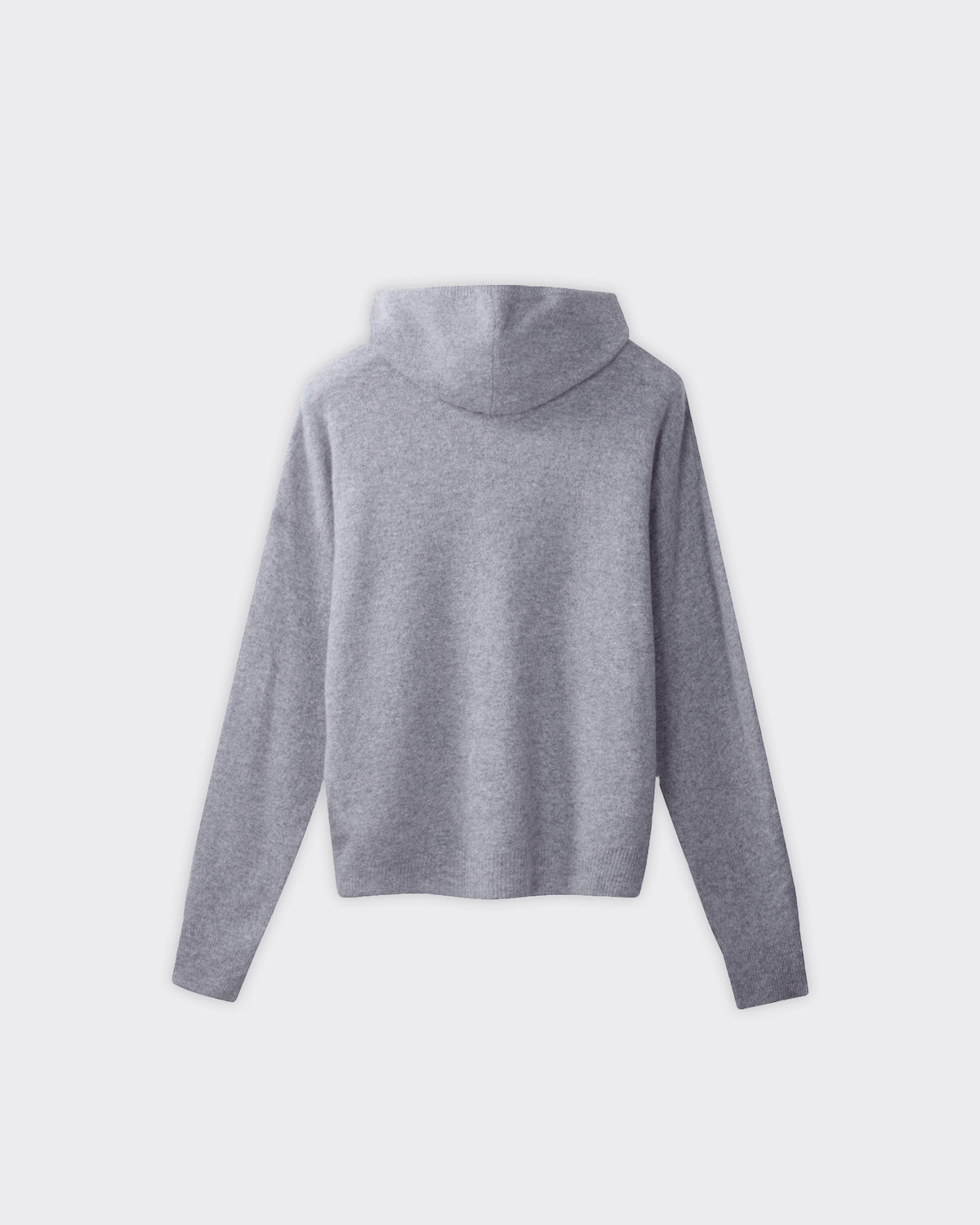 Felpa Con Cappuccio Knit Grigio Melange