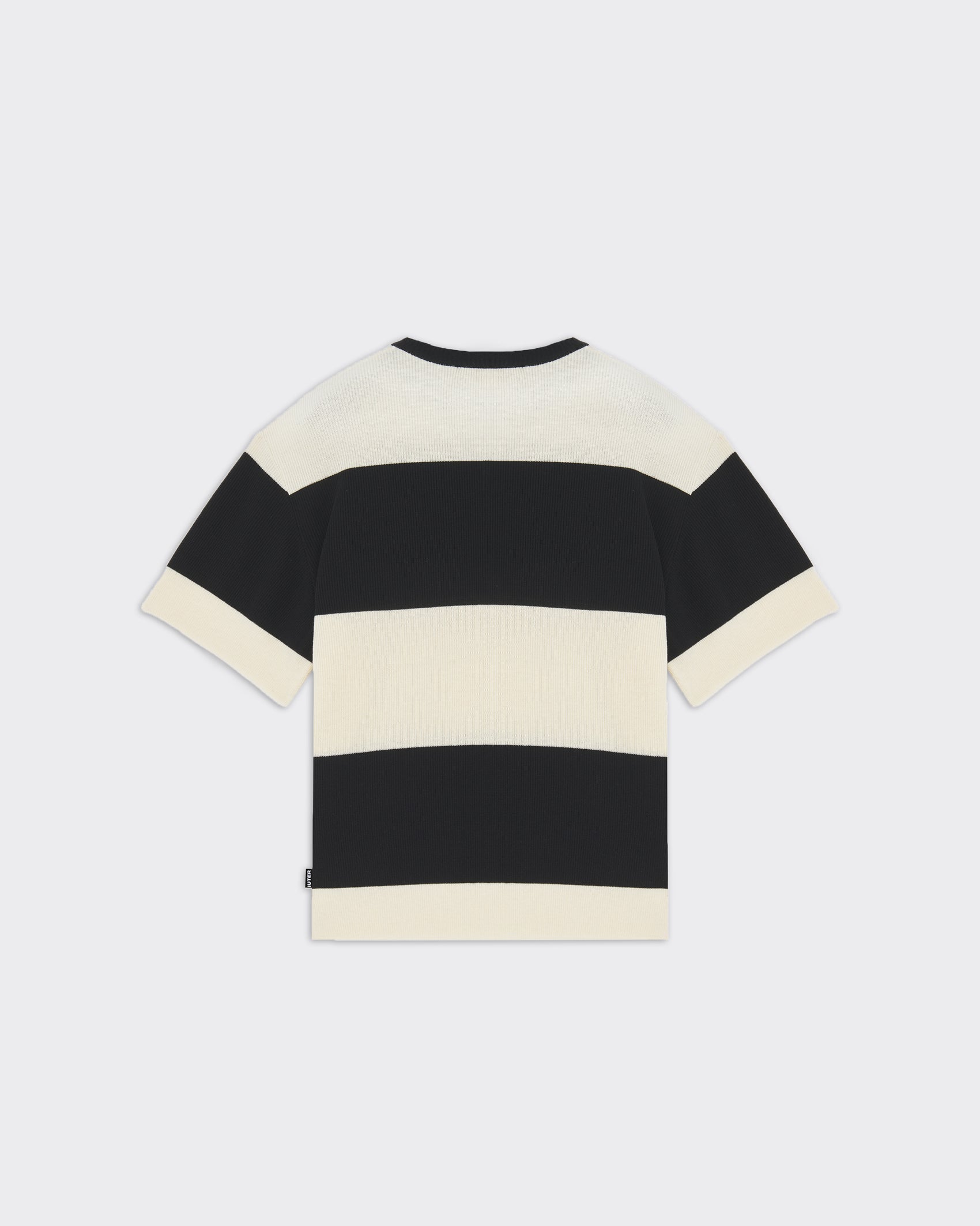 T-Shirt Harmony Band Knit Over Nera/Bianca