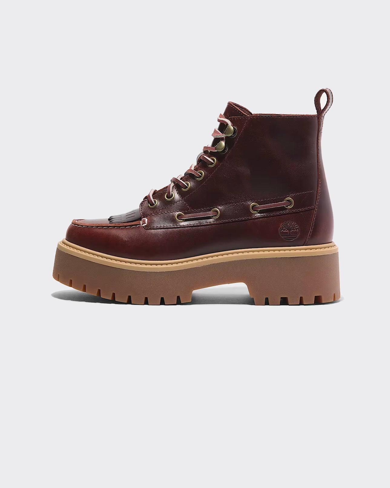 Stivali Stone Street Mid Lace Up Burgundy Full Grain