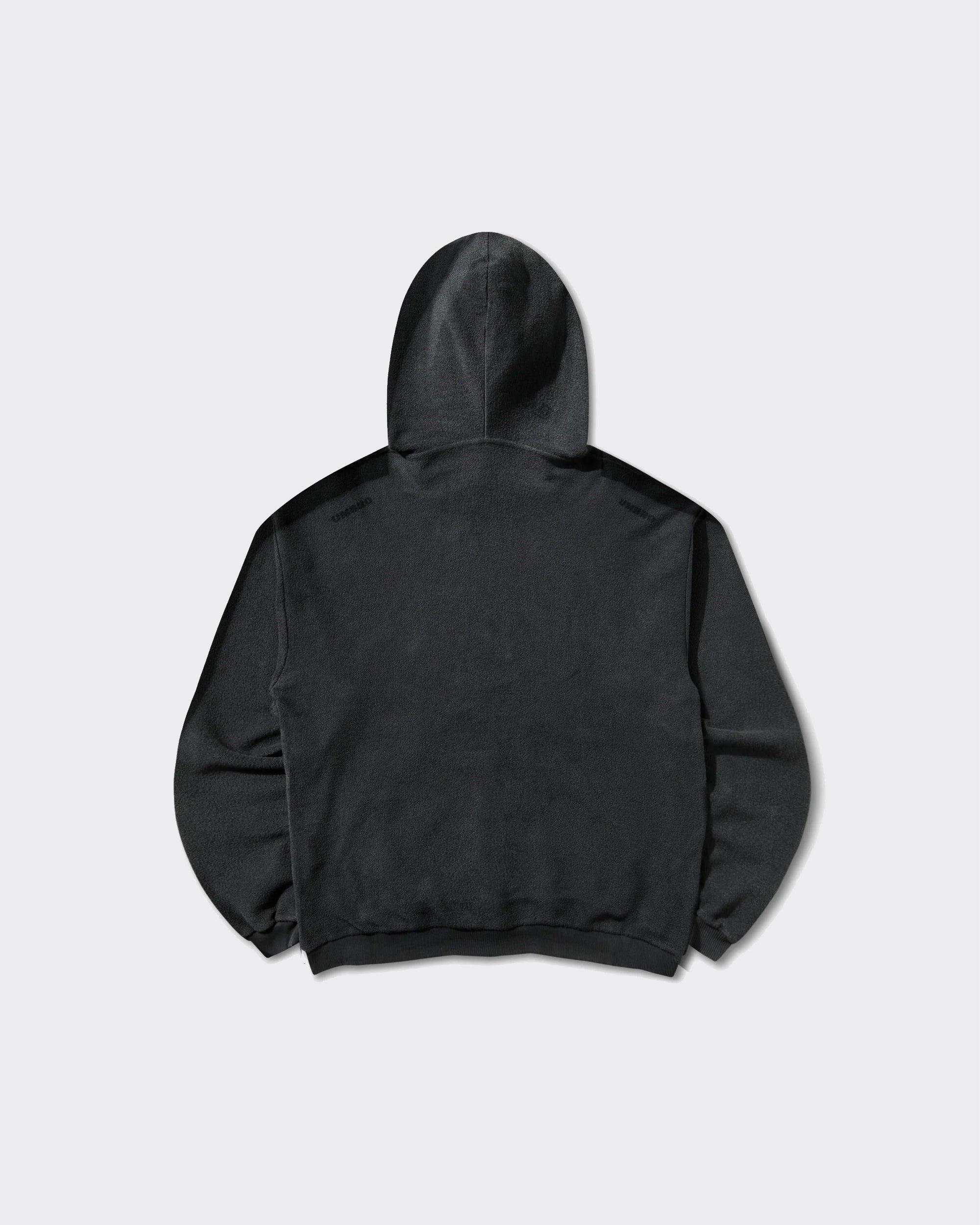 Felpa Con Cappuccio Lasered Masked Washed Black