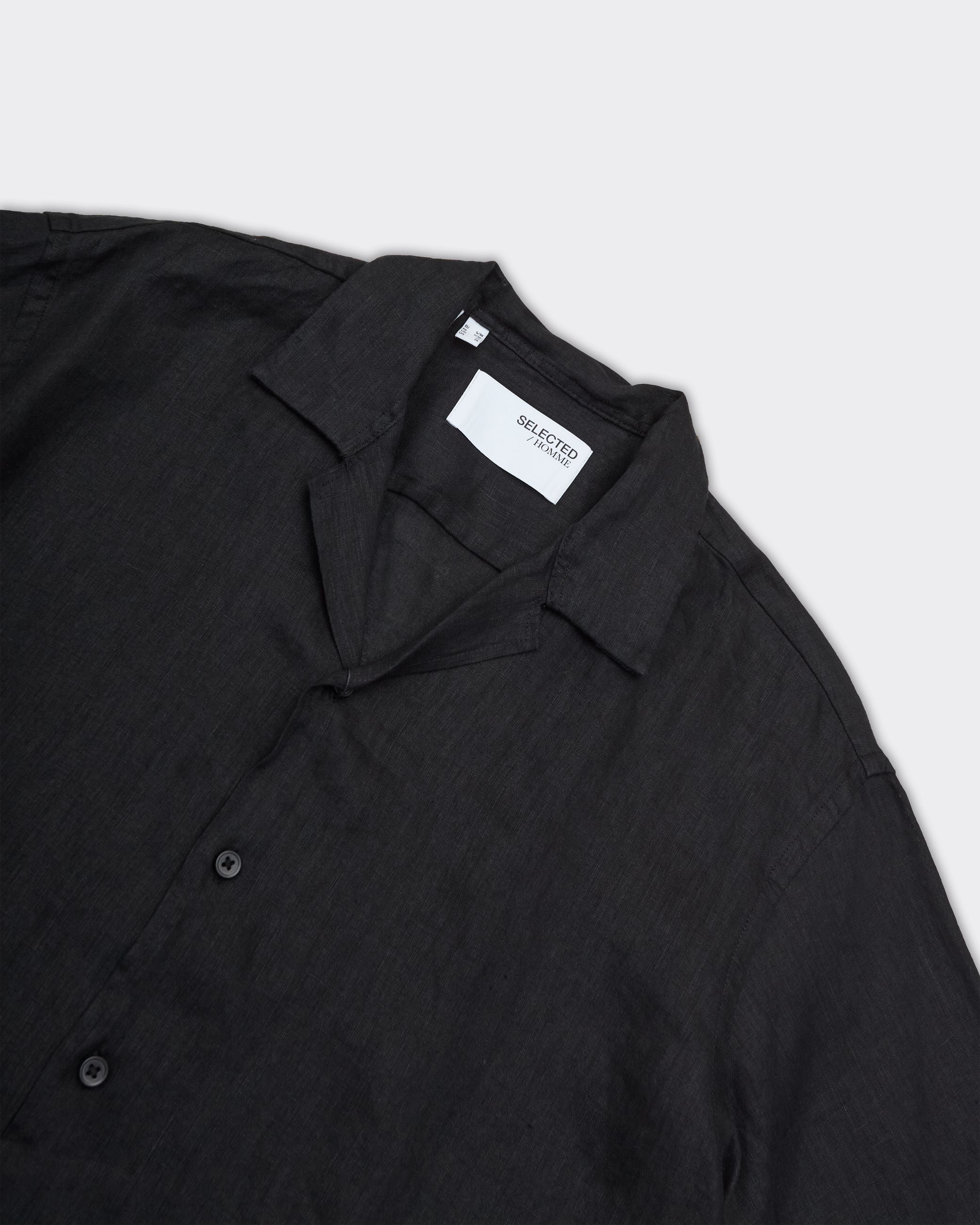 Kylian Resort Linen SS Shirt Black