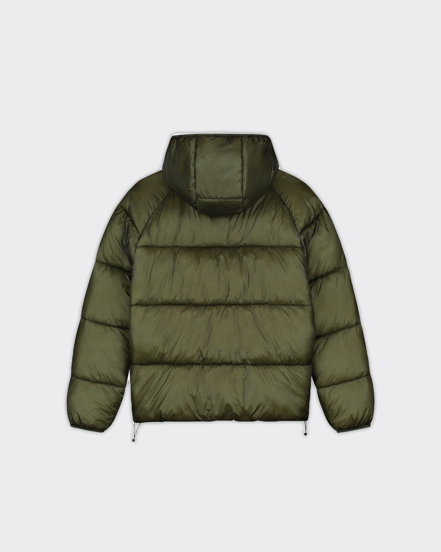 Giacca Puffer Ripstop Hooded Verde