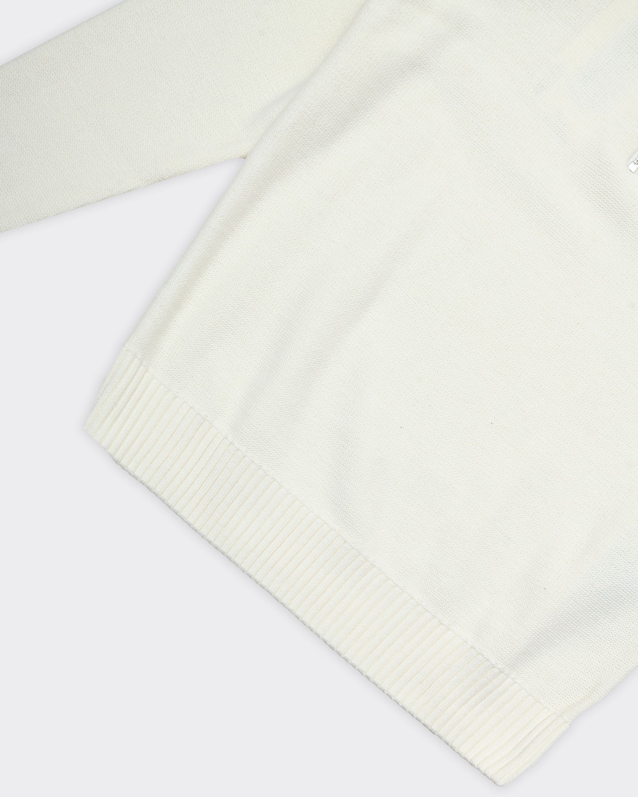 Knit Axel Half Zip Egret