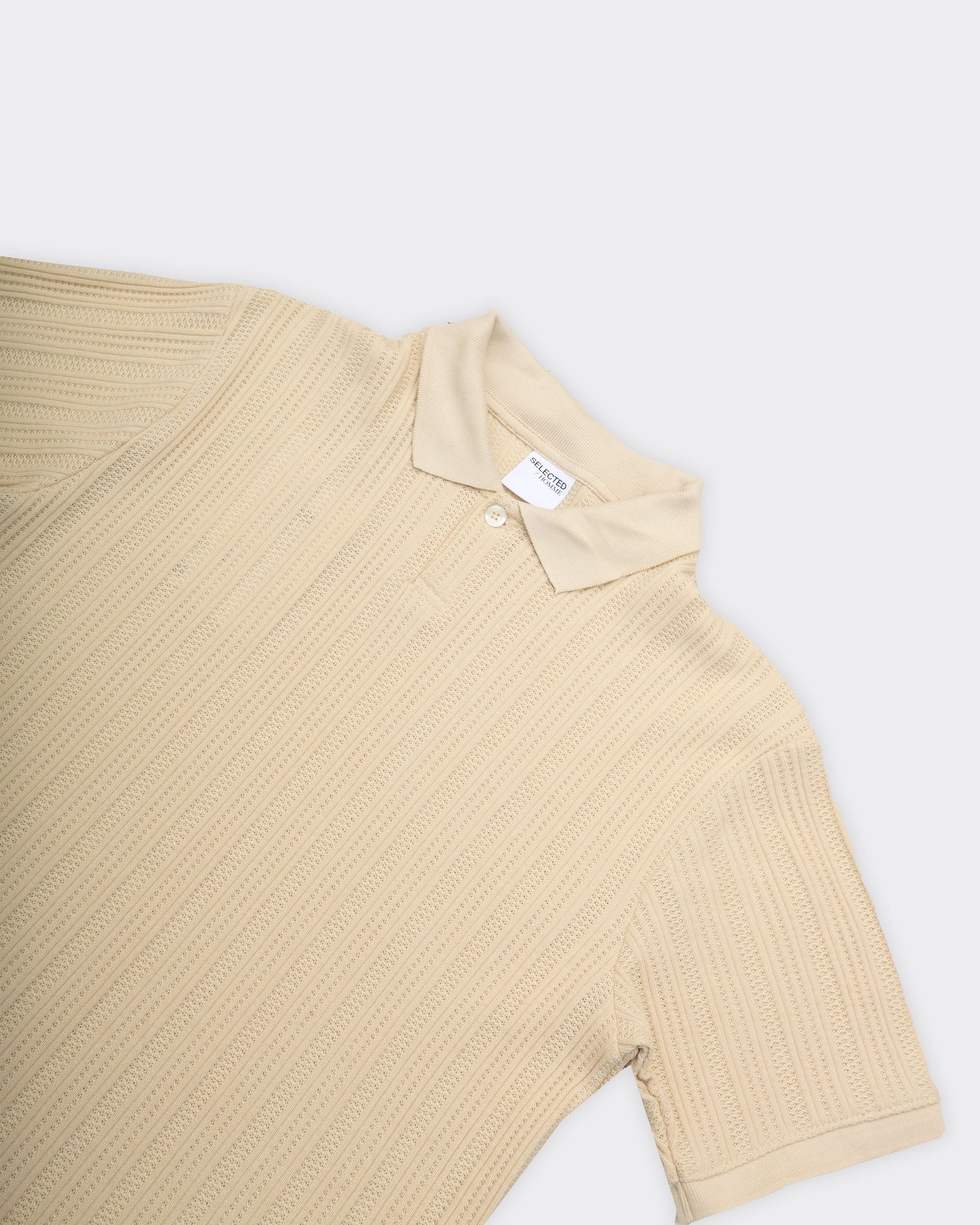 Polo Jaden Jacquard SS Beige