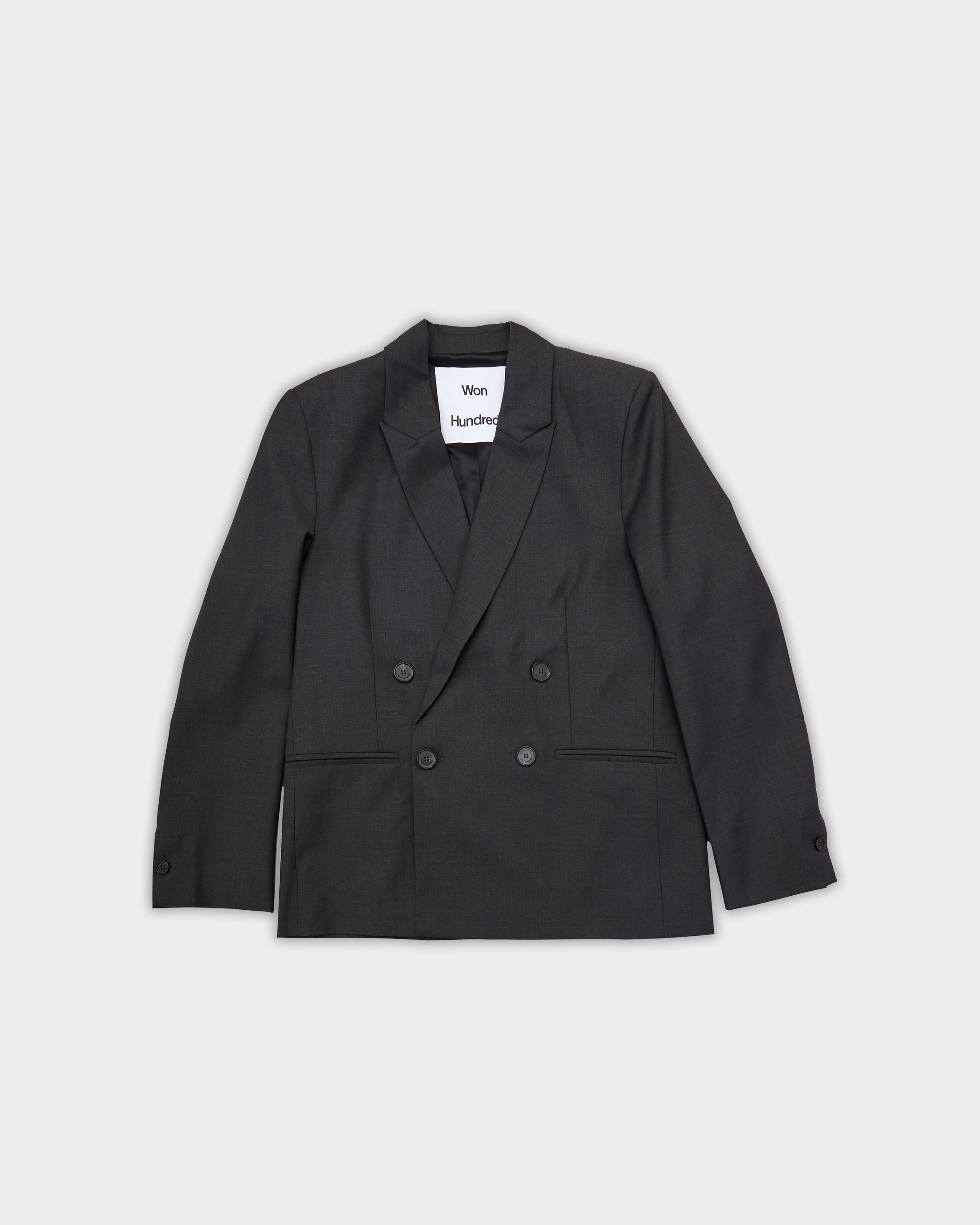 Kyan Licorice Double-breasted Blazer