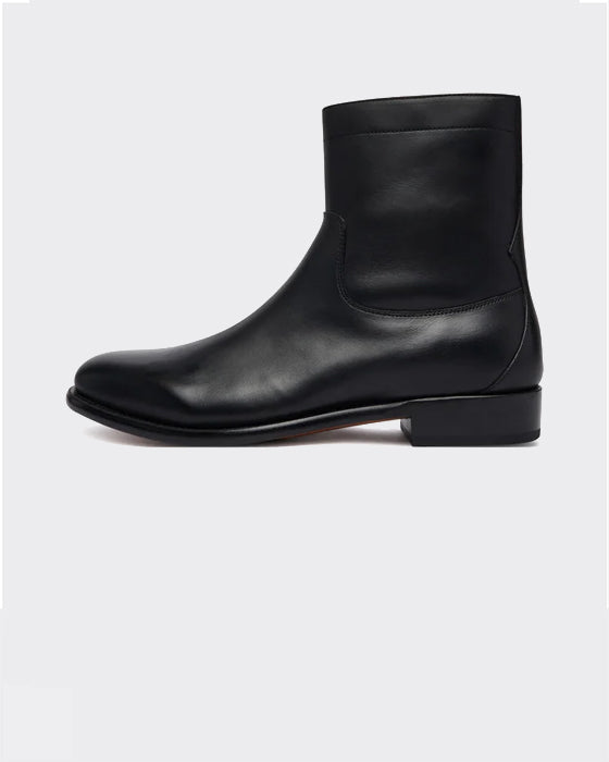 Stivaletti Owen Leather Zip Neri