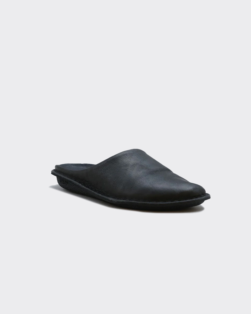 Roma Leather Preto Nera Slide