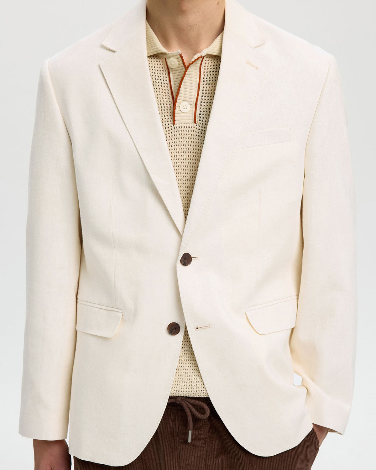 Blazer Rafa Linen Blend Egret