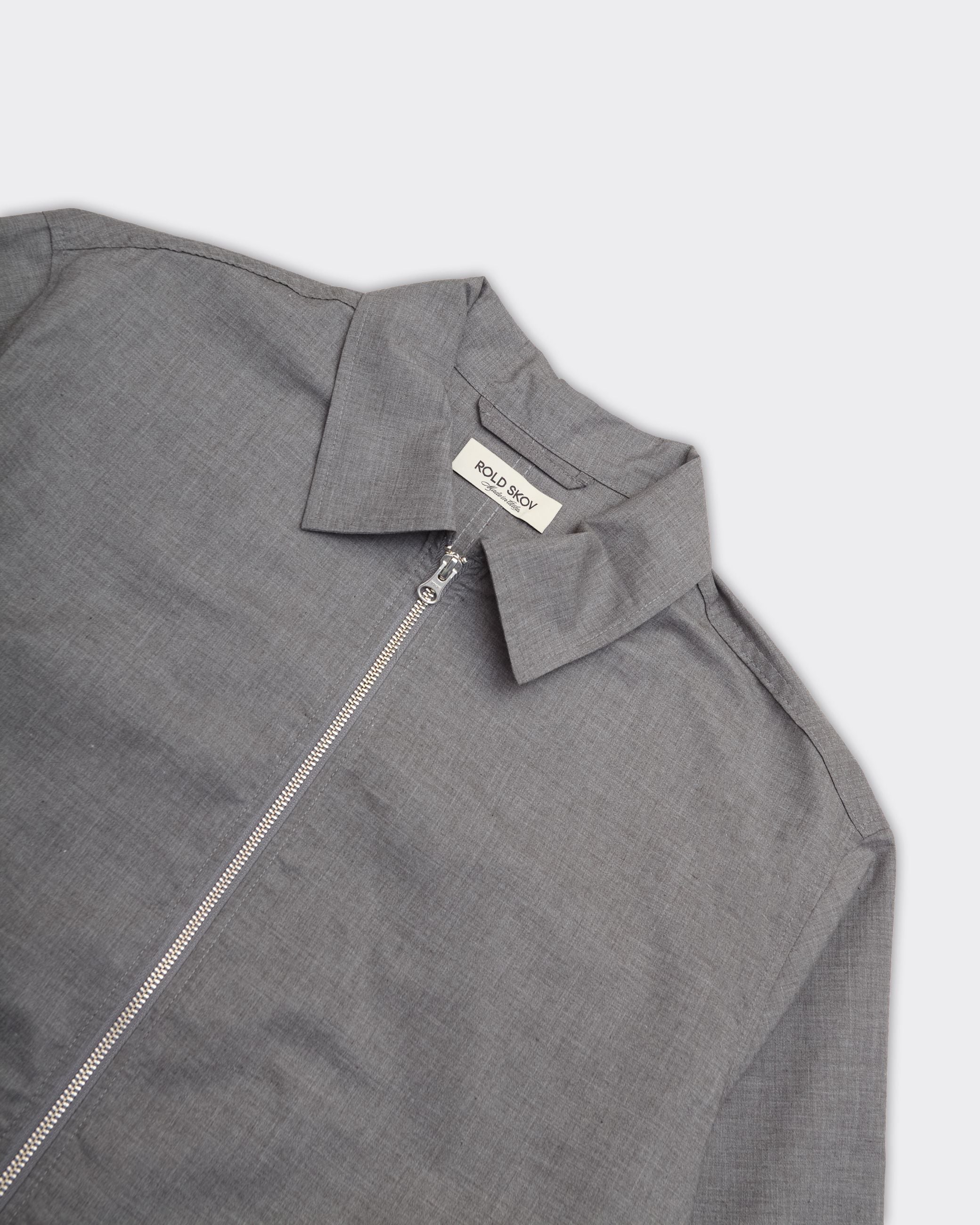 Camicia Zip Up Grigia