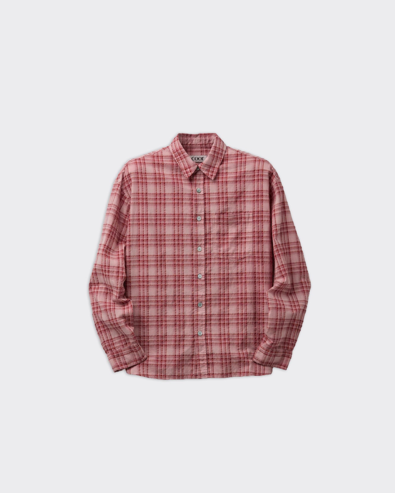Camicia Seersucker Ombre Checkered Pink Check