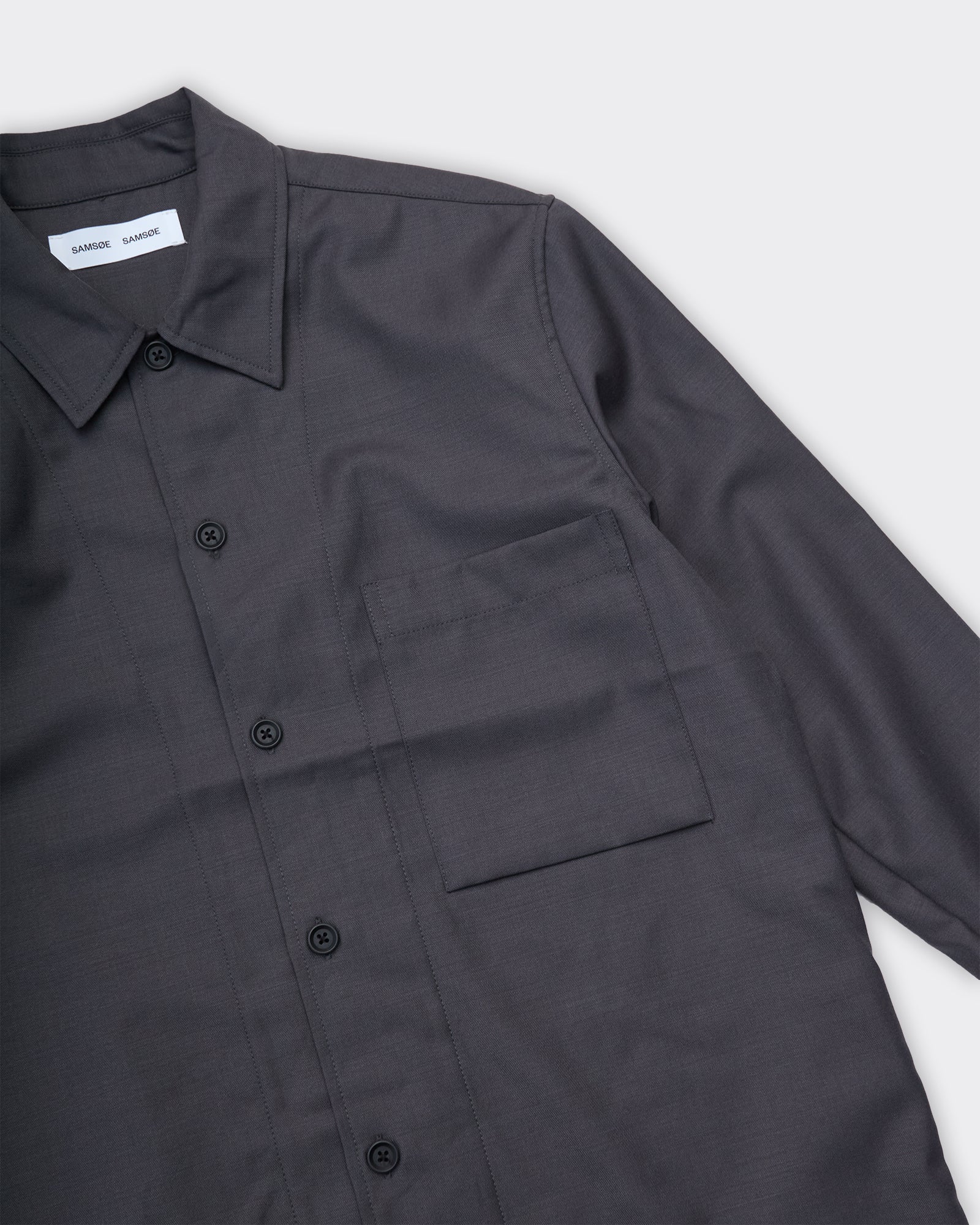 Overshirt Sadamon Black Oyster