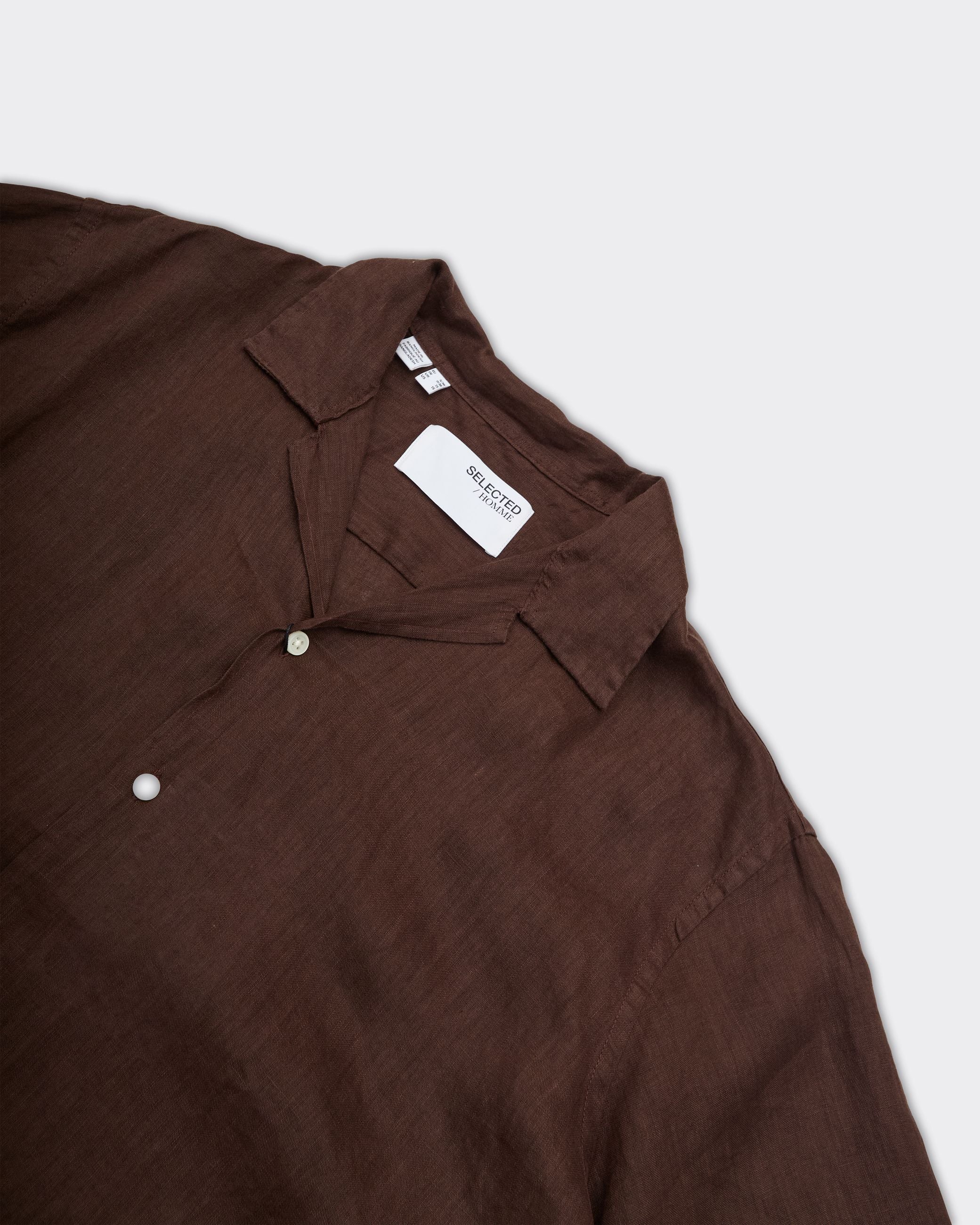 Kylian Resort Linen SS Shirt Brown