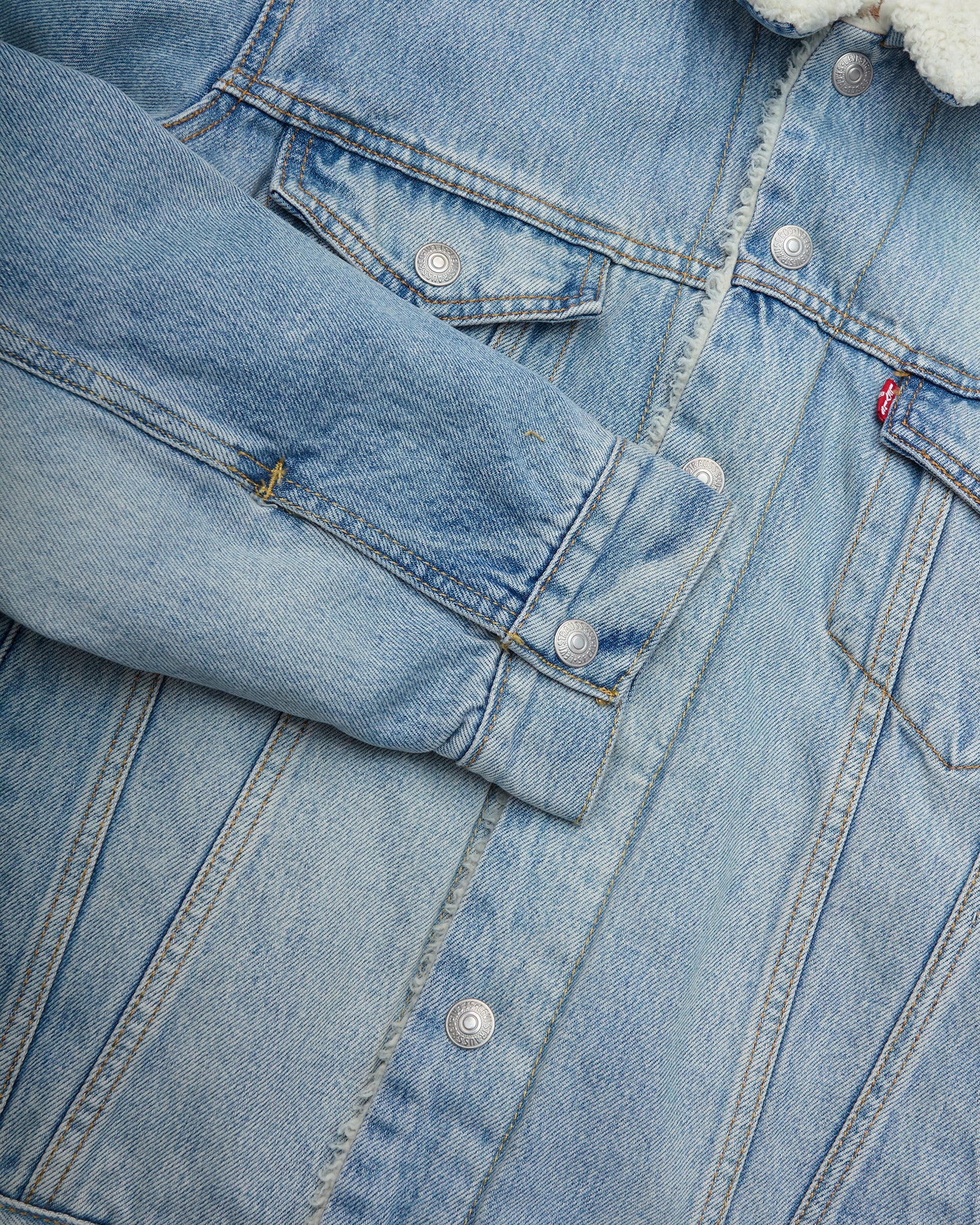 Denim Jacket Type 3 Sherpa Trucker Light Indigo