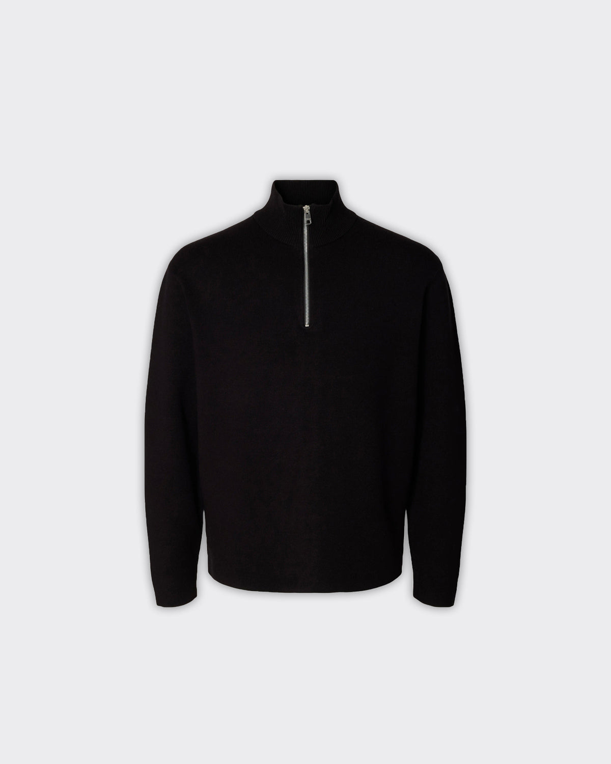 Polo Teller Knit Half Zip Nero