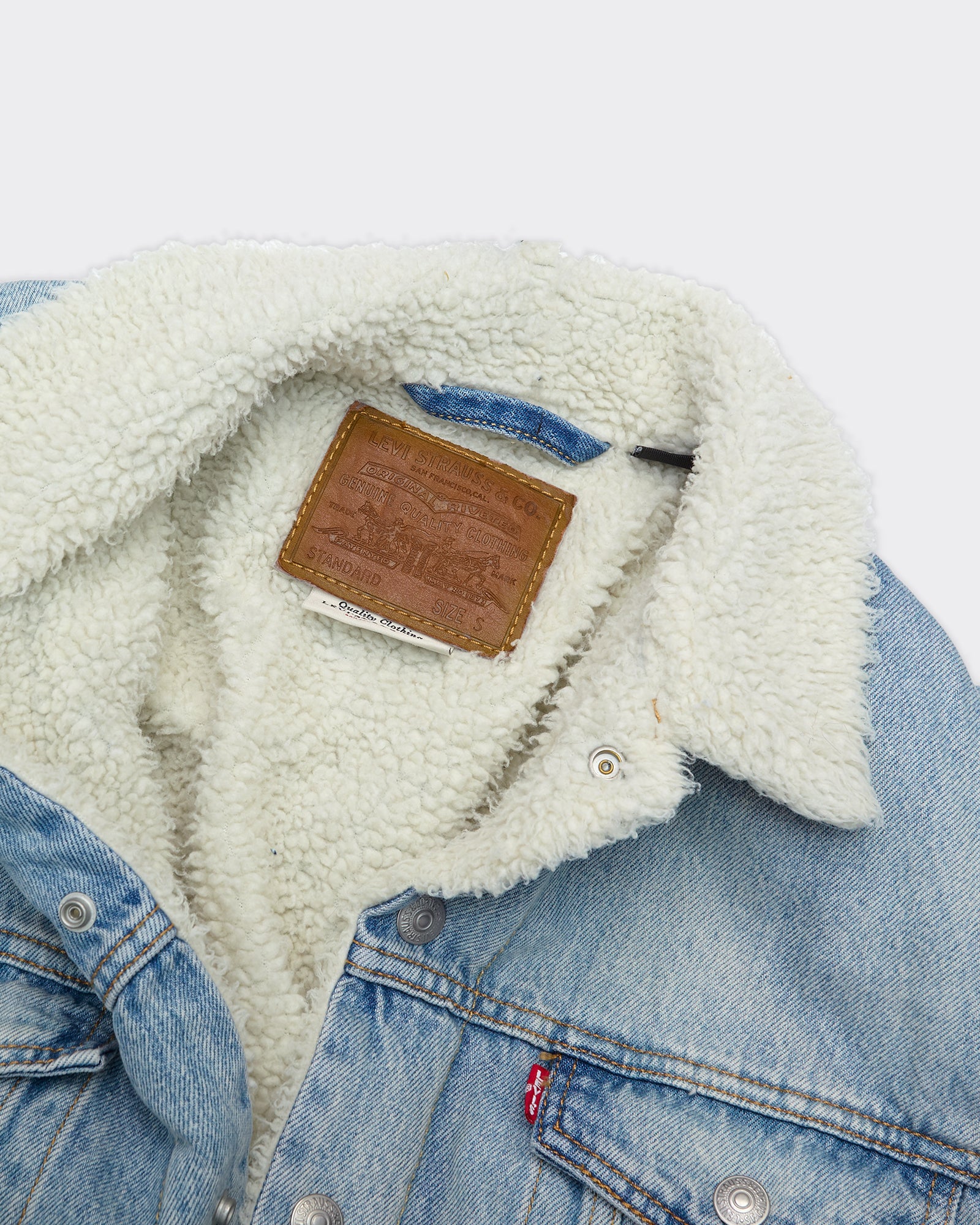 Denim Jacket Type 3 Sherpa Trucker Light Indigo