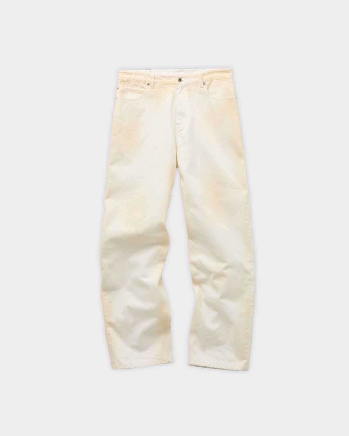 Jeans Straight Cut Dirty Vintage Wash White