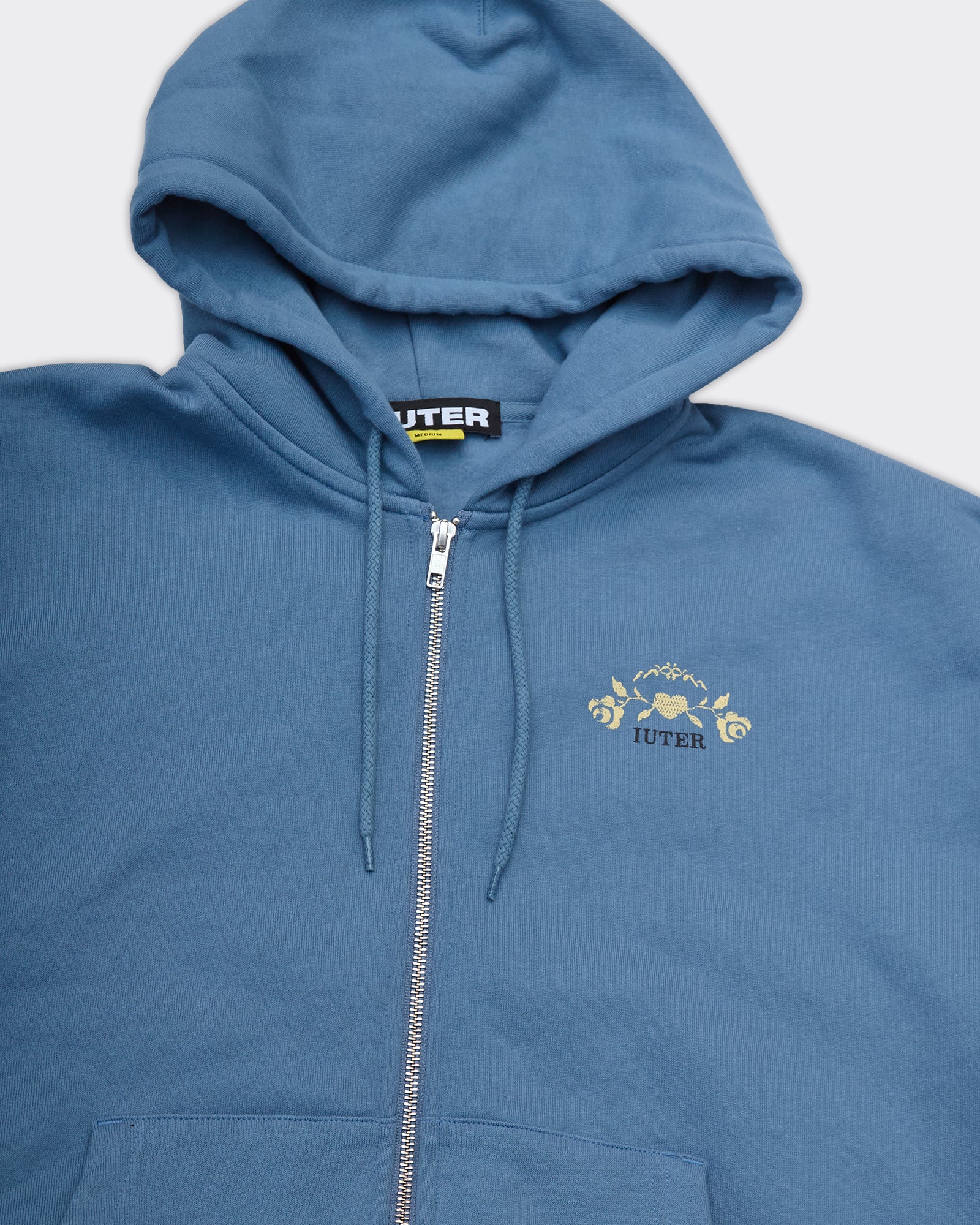 Felpa Con Cappuccio Floral Zip Stormy