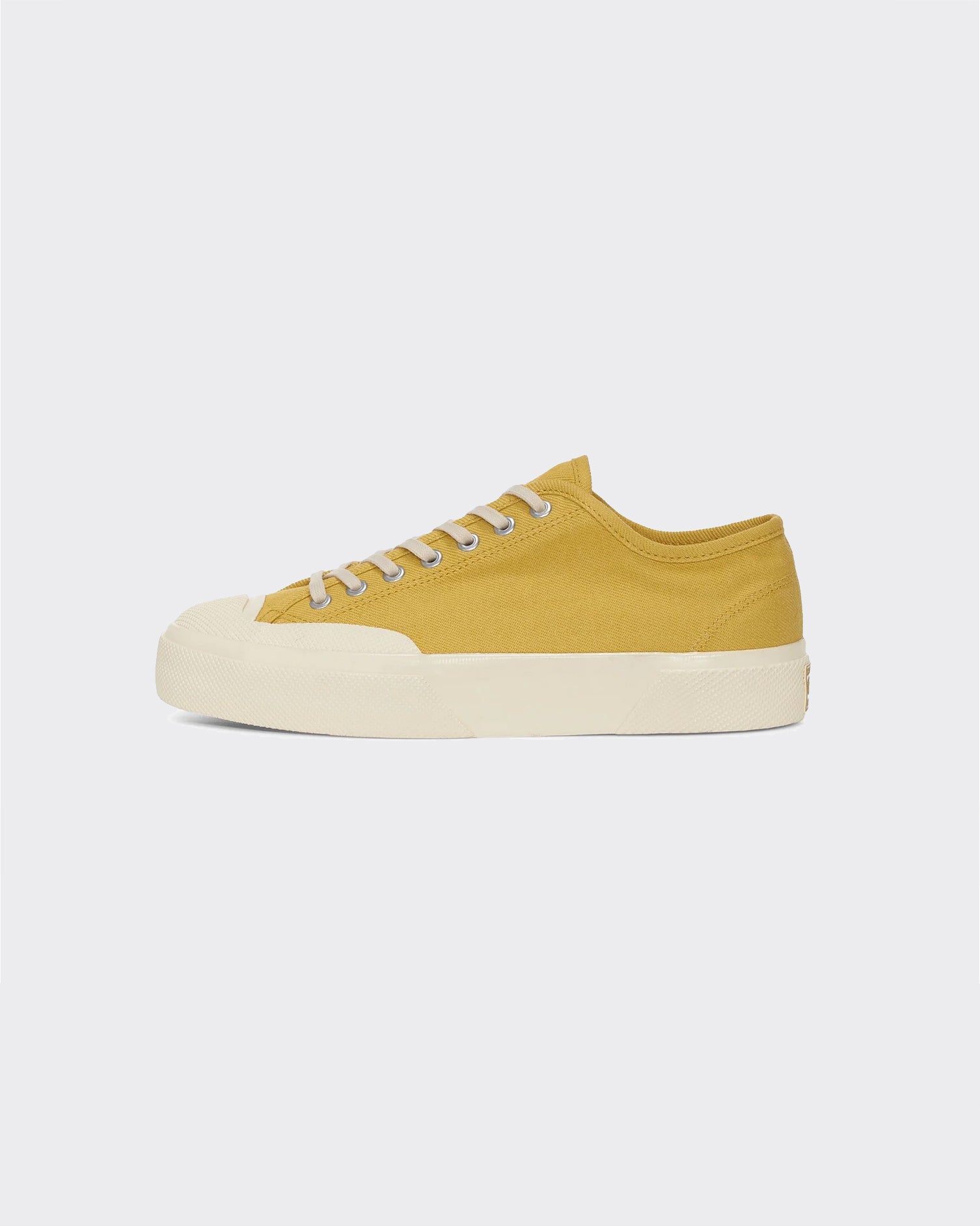 Sneakers 2432 Works Low Cut Cotton Canvas Yellow Mango/Off White