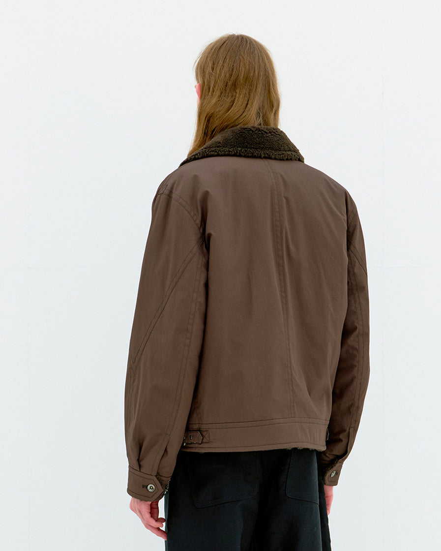 Giacca Fur Lined Cotton B-3 Dark Brown