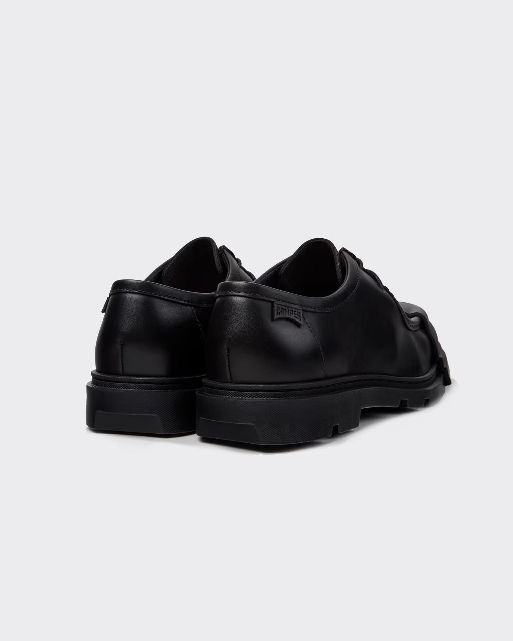 Black Leather Junction Shoe