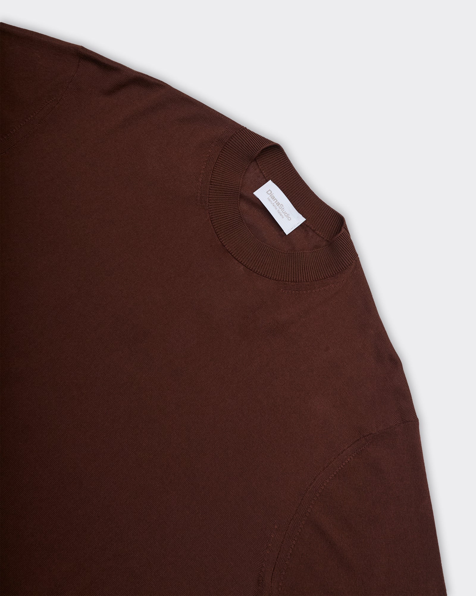 T-Shirt In Maglia Marrone