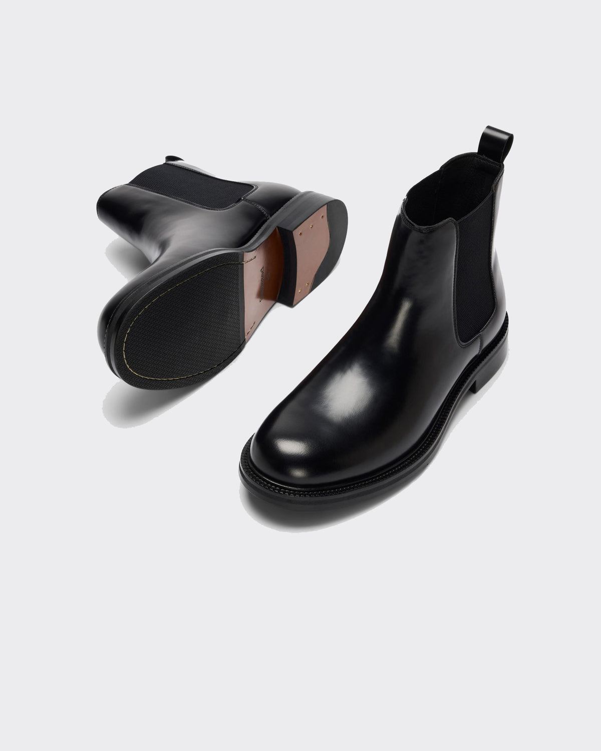 Stivale Chelsea Bobby Leather Nero