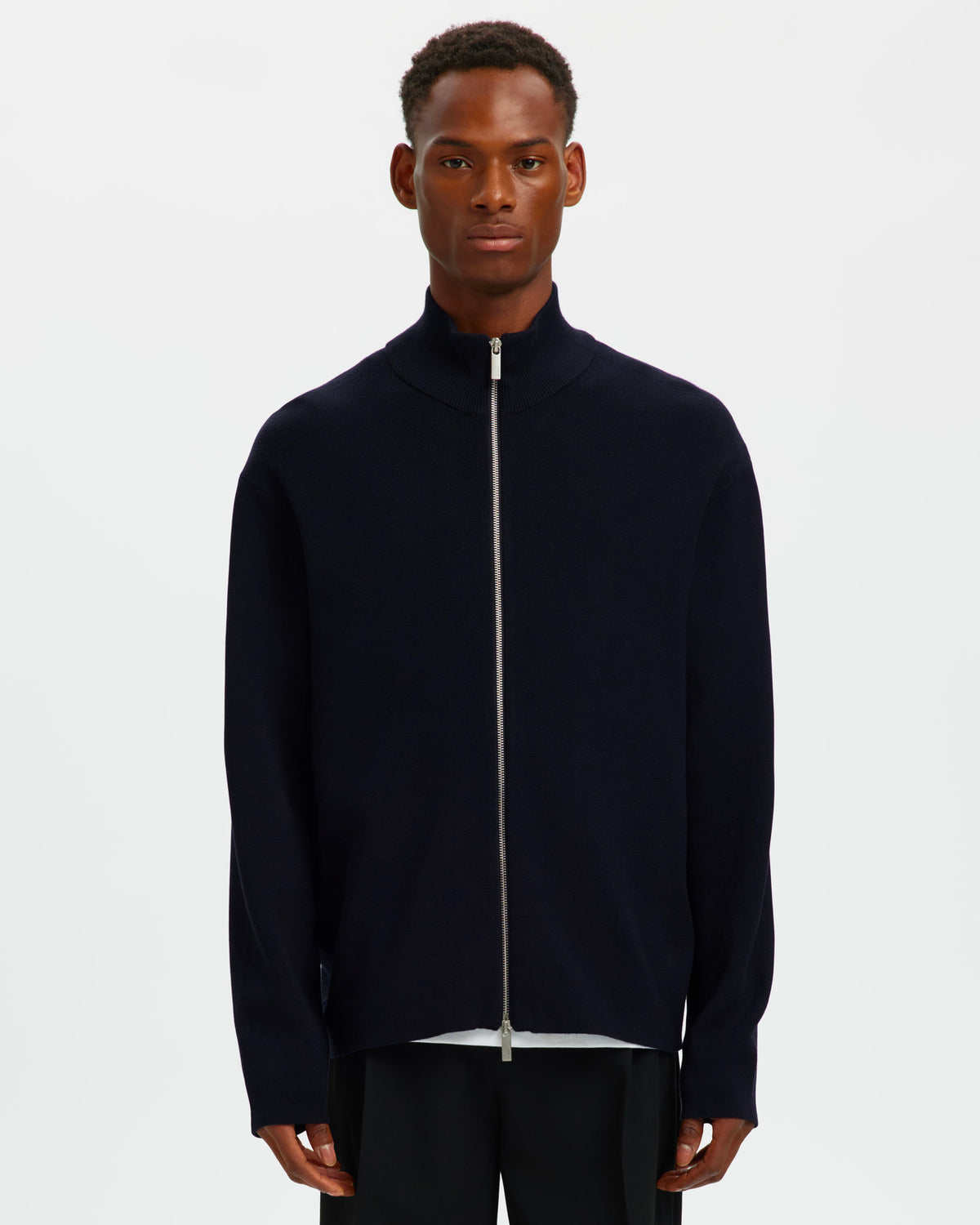 Cardigan Teller Knit Full Zip Sky Captain