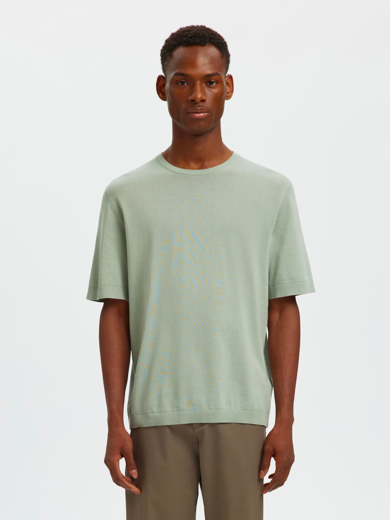 T-Shirt Torino Knit Aqua Gray