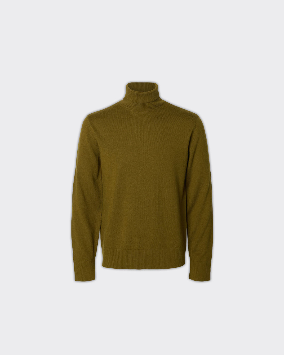 Pullover Tray Brushed Knit Merino Roll Fir Green