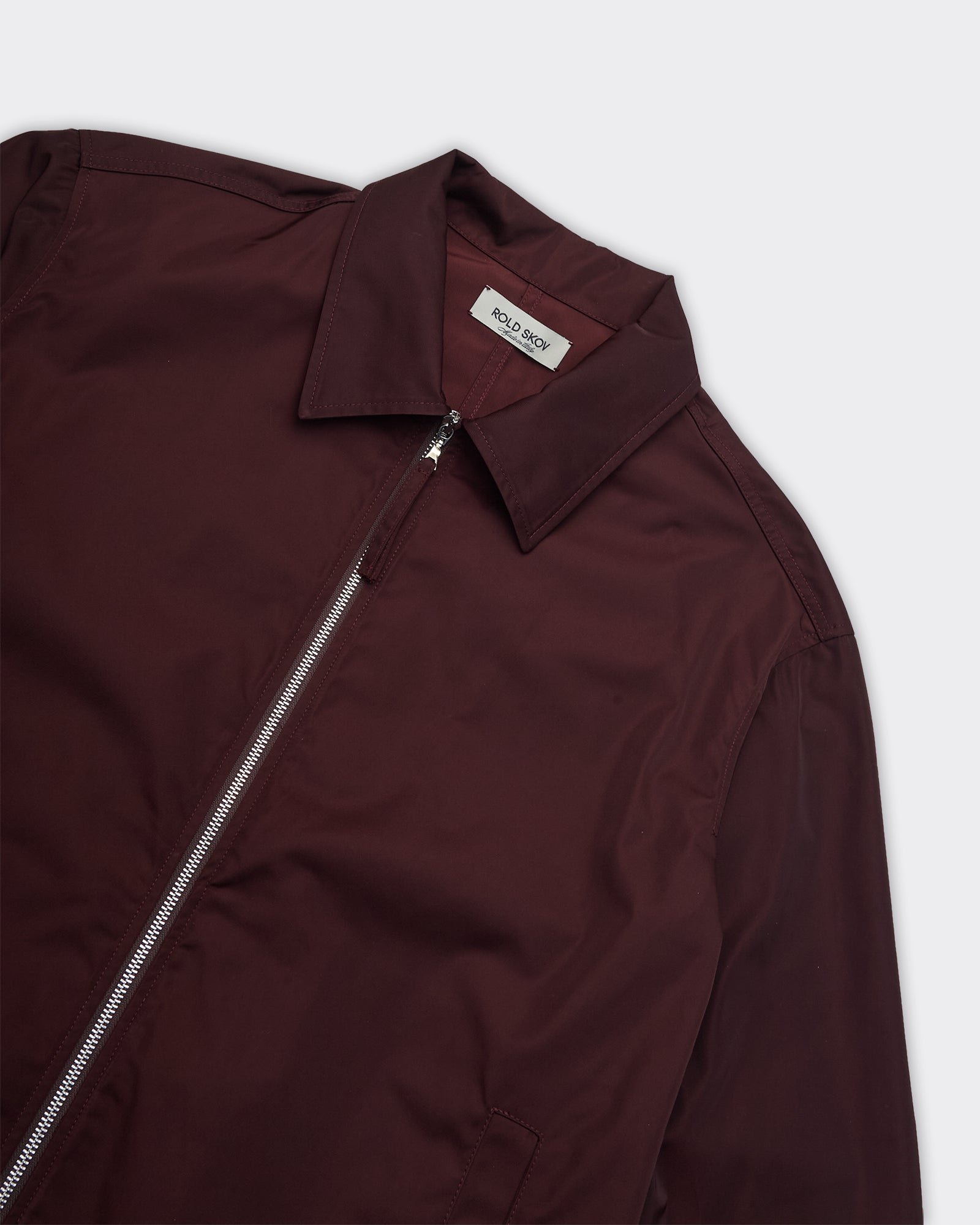 Camicia Zip Up Slim Bordeaux