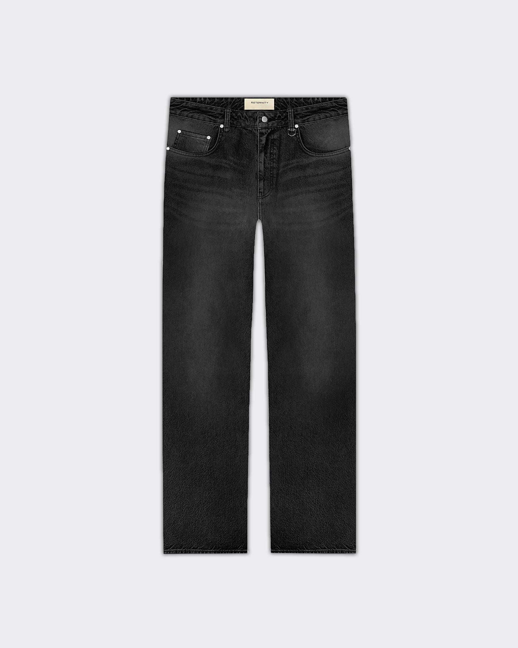 Jeans Essential Straight Fit Denim Nero