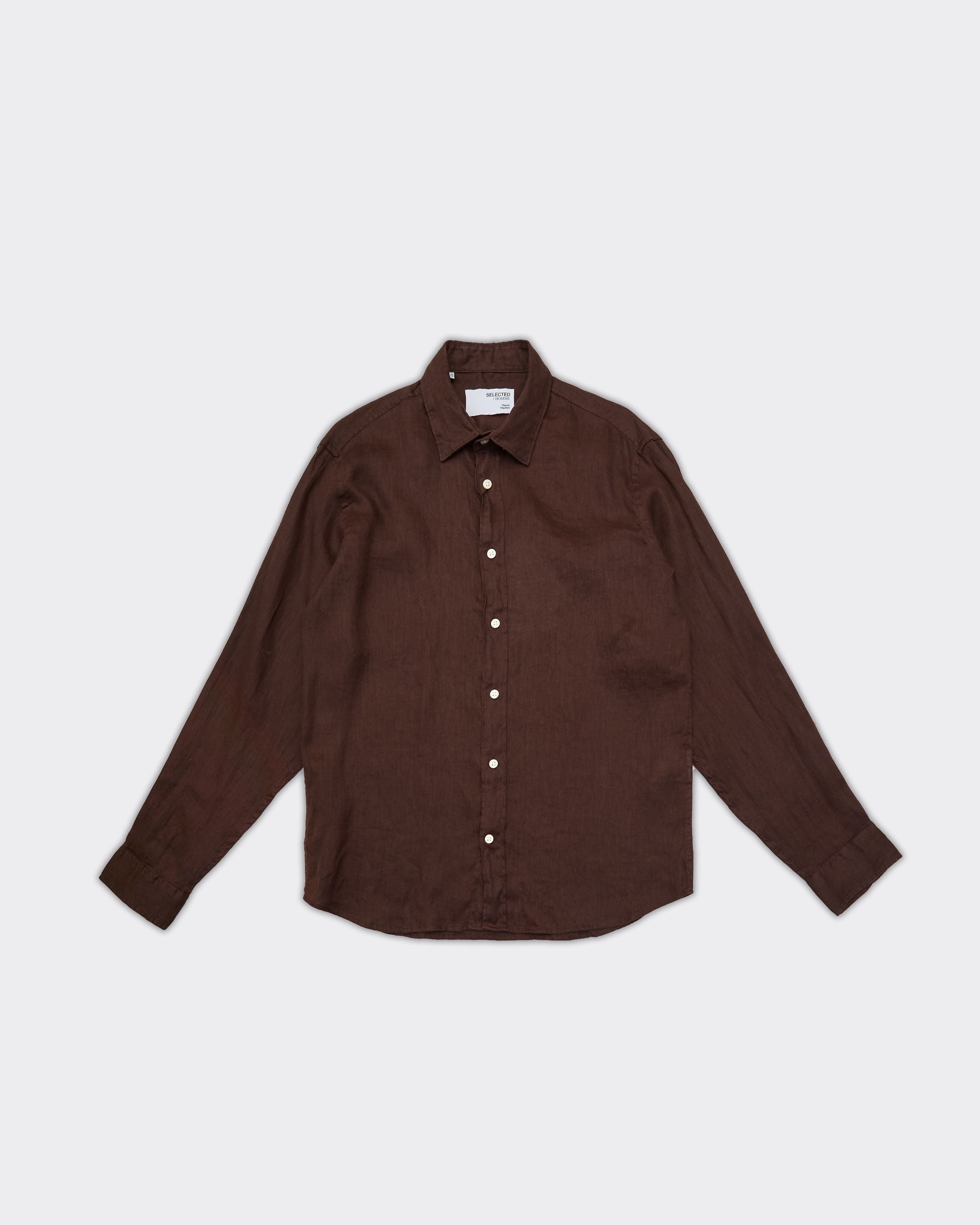 Camicia Regkylian Linen Marrone