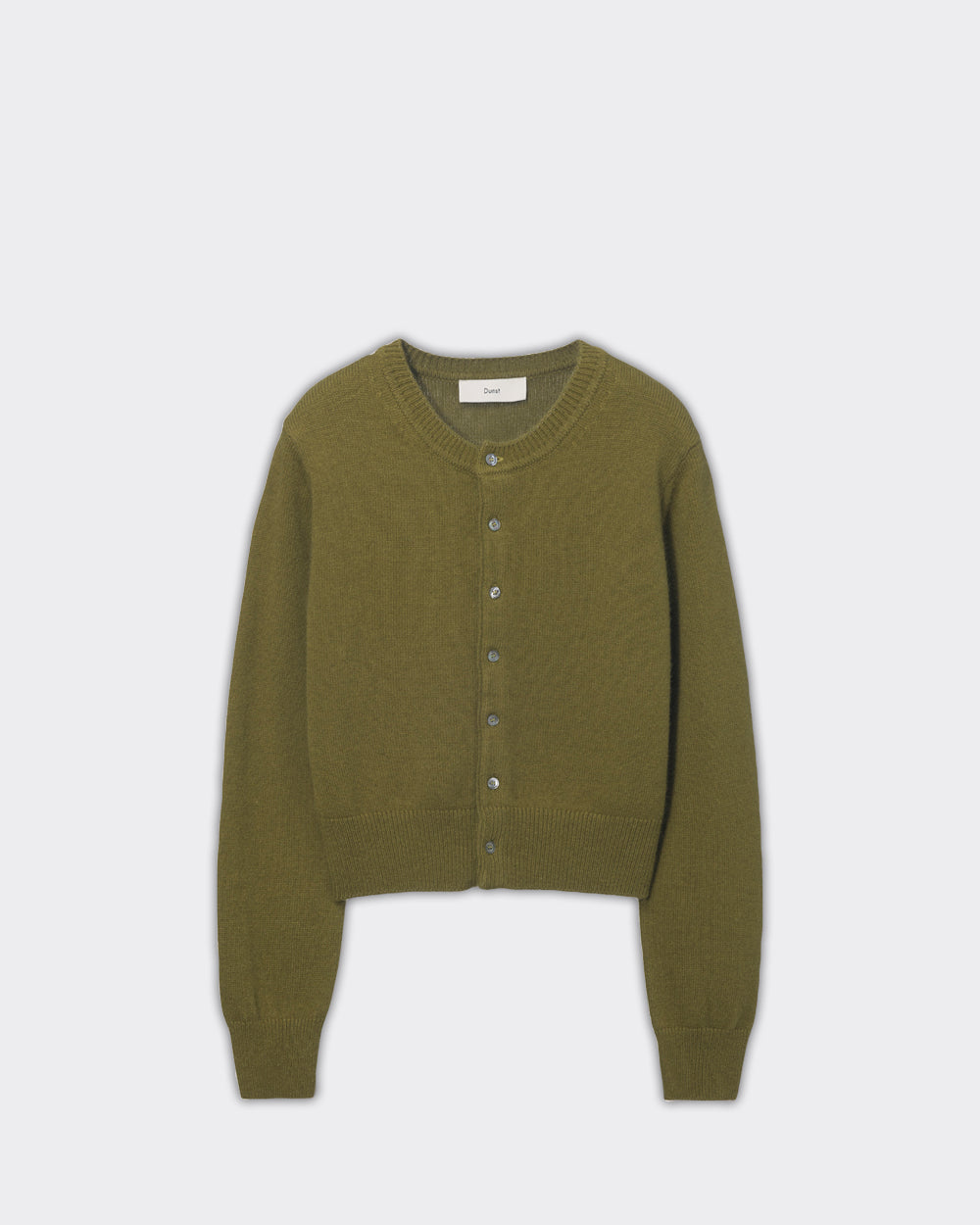 Cardigan Knit Crewneck Olive