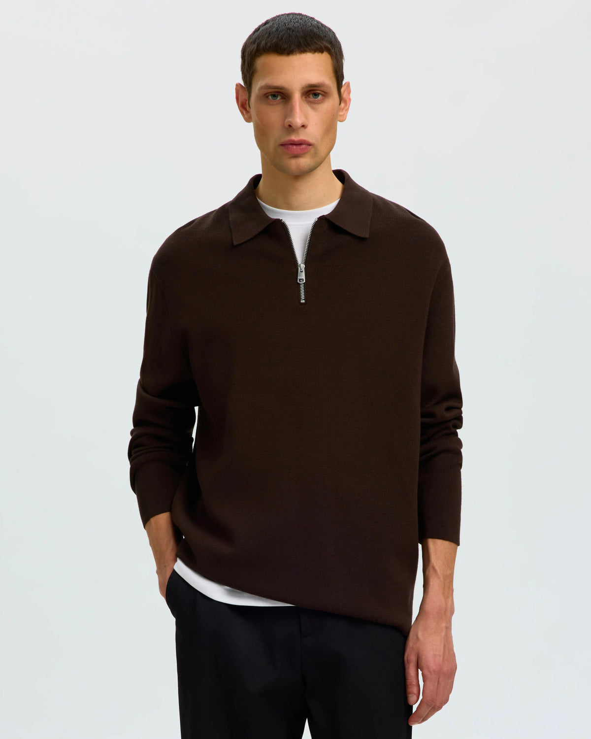 Polo Teller Knit Half Zip Delicioso