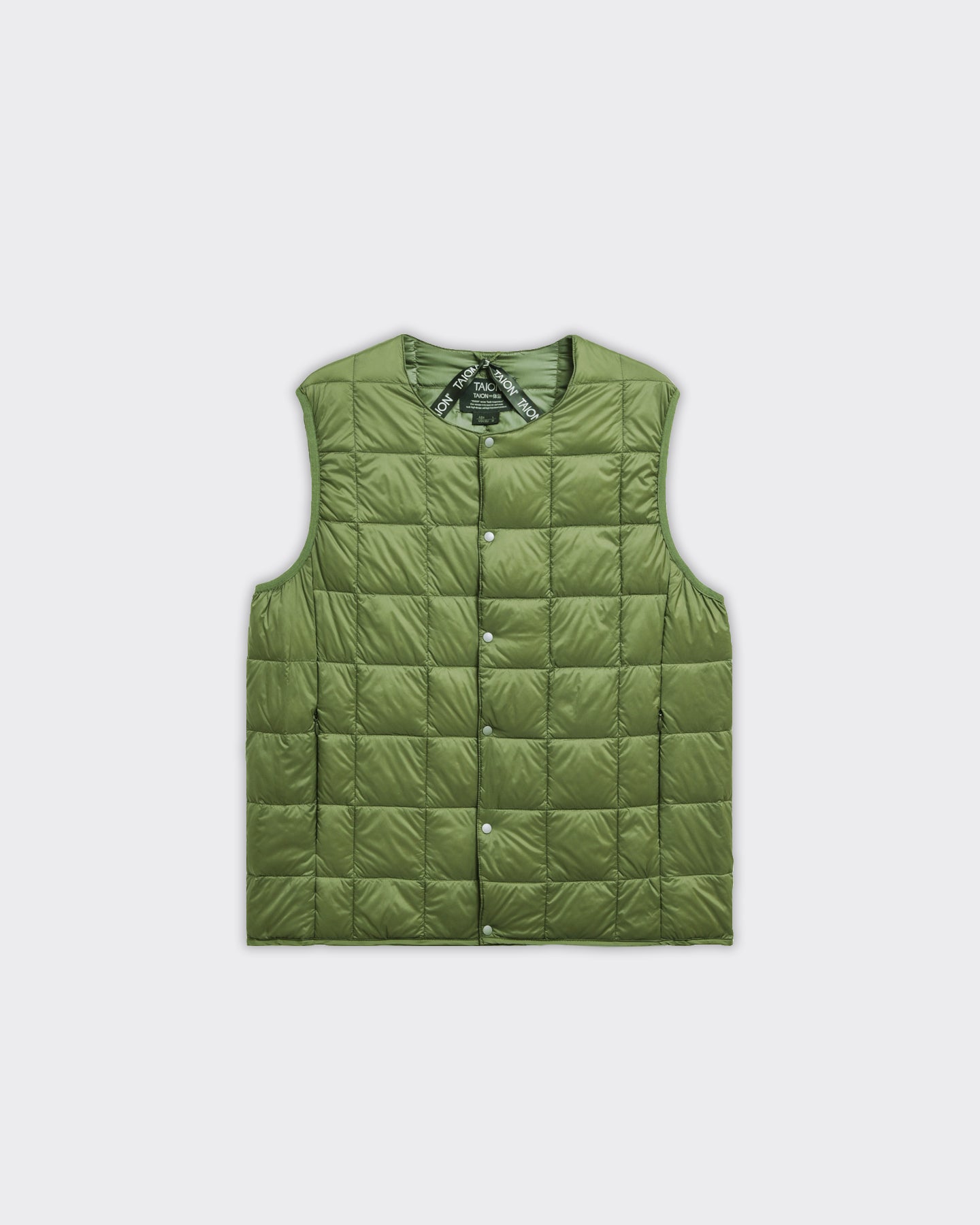 Vest Crewneck Button Down Olive