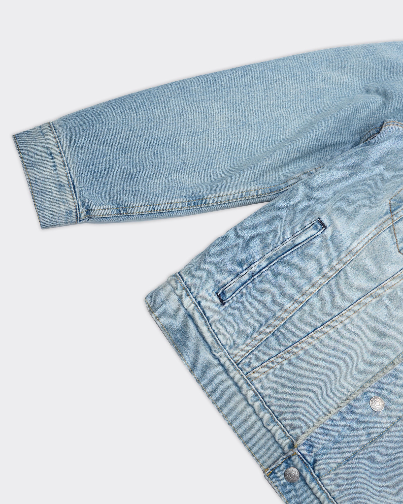 Denim Jacket Type 3 Sherpa Trucker Light Indigo