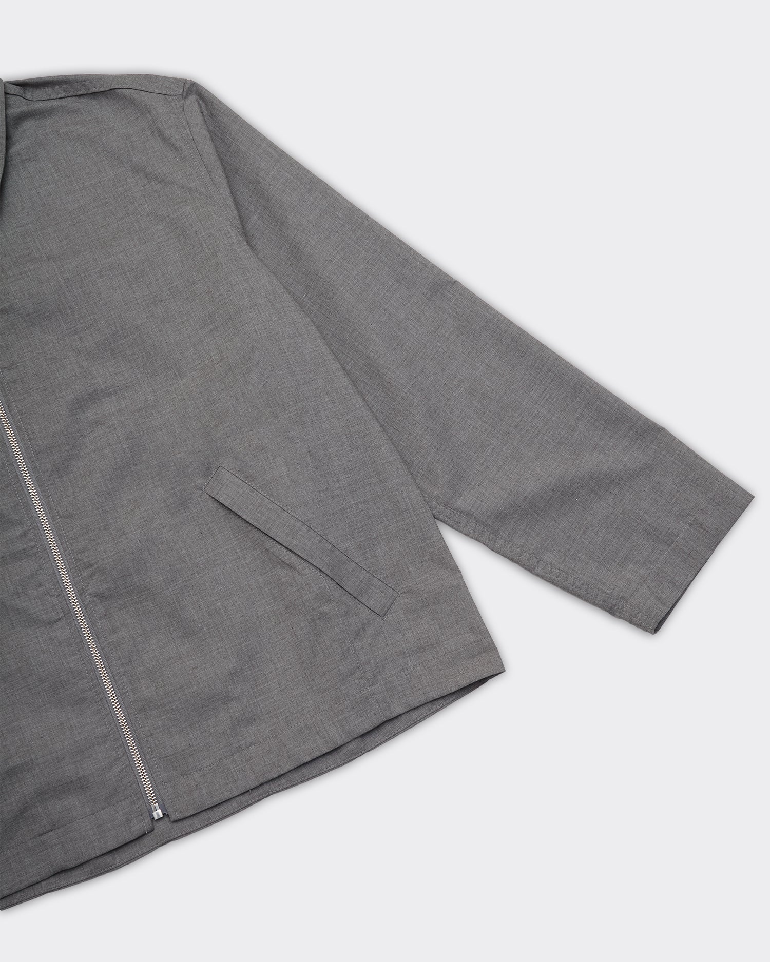 Camicia Zip Up Grigia