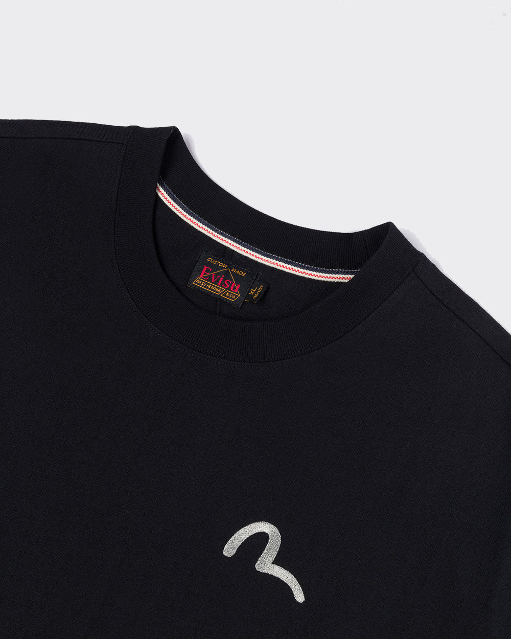 T-Shirt Seagull Embroidery Nera