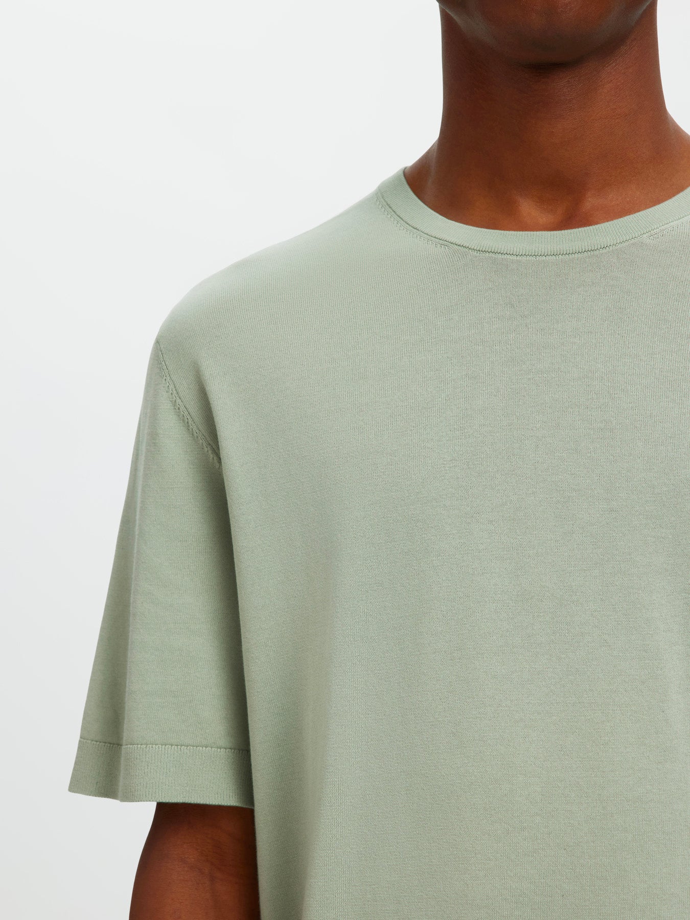 T-Shirt Torino Knit Aqua Gray